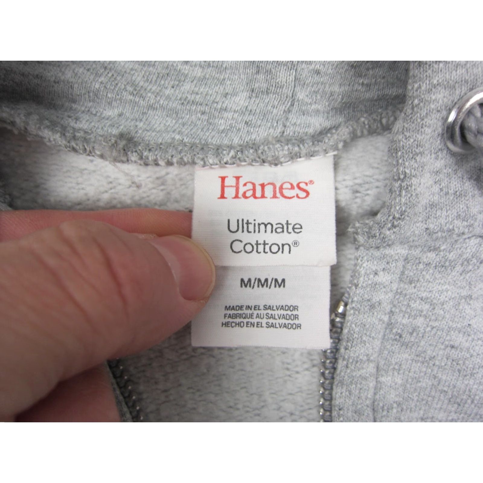 Hanes Vintage Hanes Hoodie Womens M Gray Full Zip Up 90s Cotton Casual Zip Hooded Lightweight Regular Mens Womens Boys Girls Size M / US 6-8 / IT 42-44 - 5 Thumbnail
