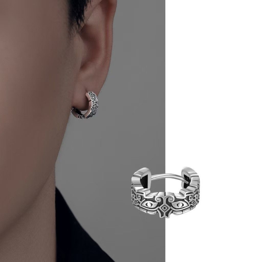 Jewelry × Sterling Silver Dark Earrings One Pairs Chrome Jewelry Size ONE SIZE - 1 Thumbnail