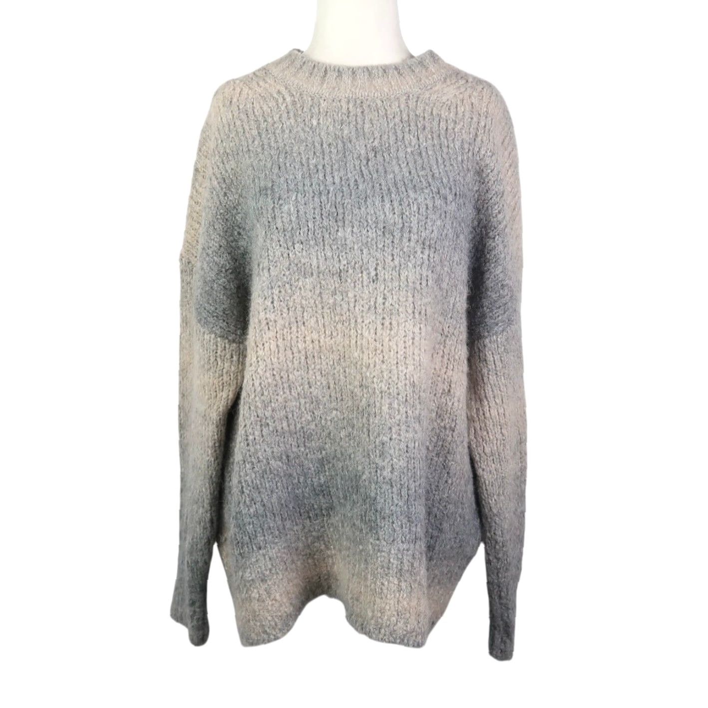 Banana Republic Banana Republica Light Heather Grey Spacedye Crewneck Alpaca Sweater M Women Long Sleeve Knit Pullover Casual Fall Winter Spring - Mens/Womens Size M / US 6-8 / IT 42-44 - 2 Thumbnail