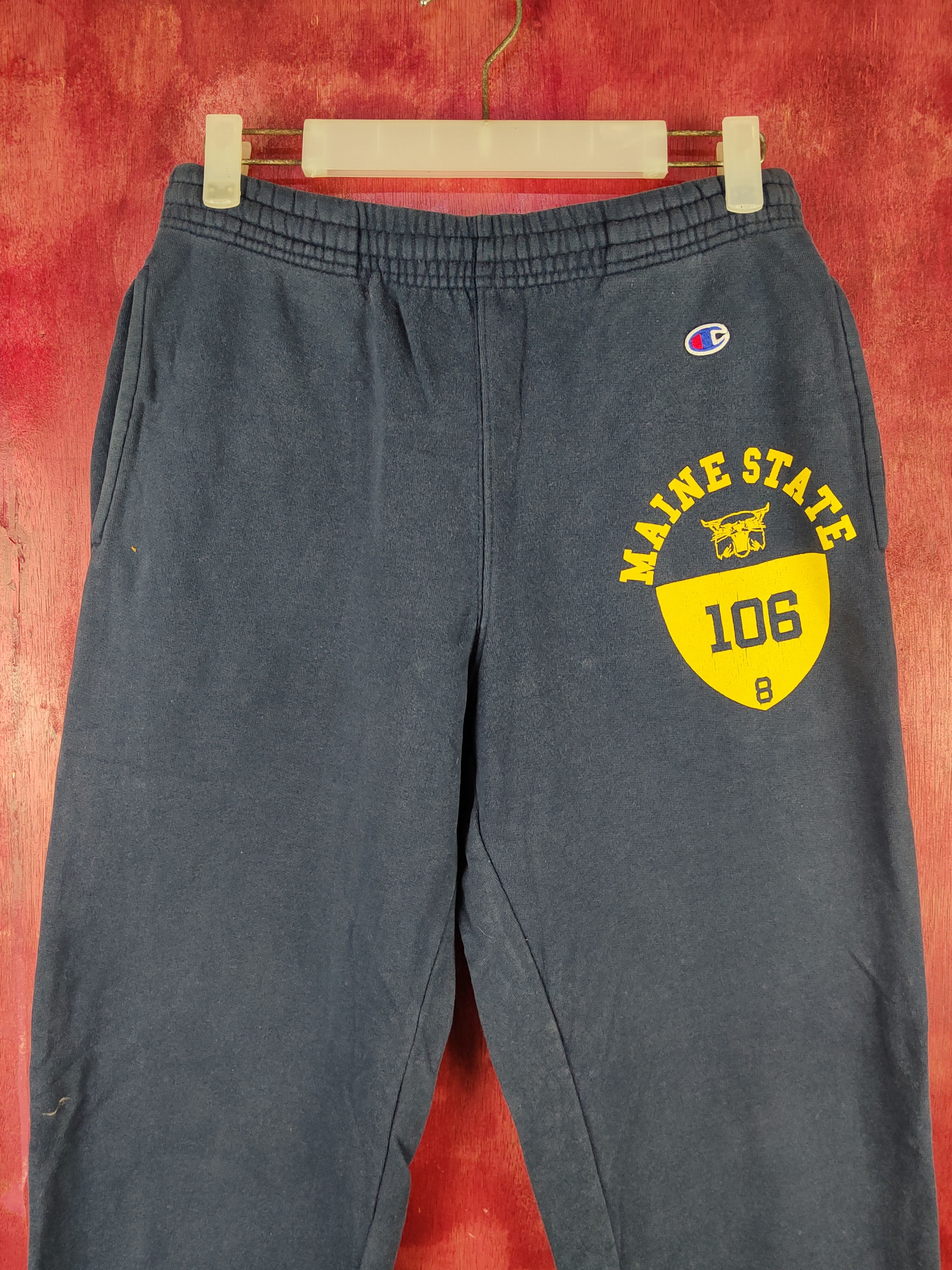 Champion × Japanese Brand Champion vintage Dark Blue jogger Sweatpants #S1492 Size 28" / US 6 / IT 42 - 2 Thumbnail