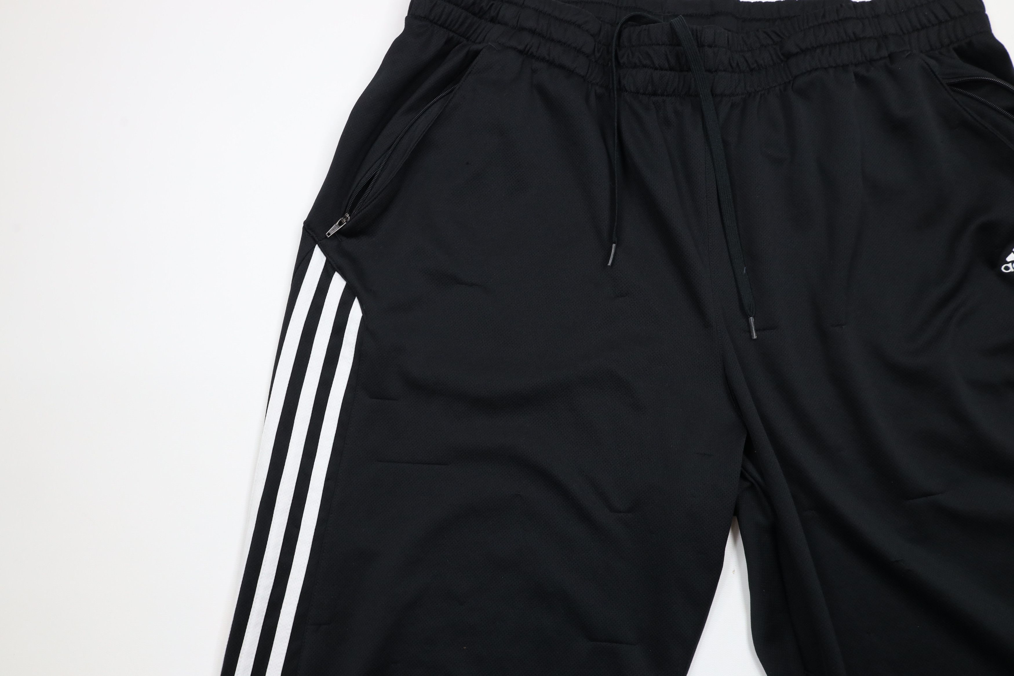 Adidas × Vintage Vintage Y2K Adidas Spell Out Striped Wide Leg Pants Black Size US 38 / EU 54 - 7 Thumbnail