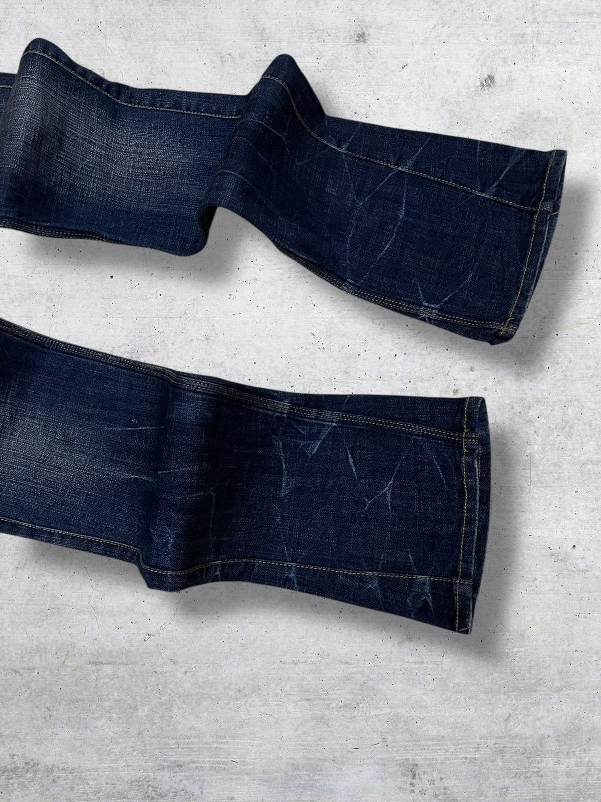 Tornado Mart VINTAGE HIDEWAYS NICOLE 90S JAPAN DESIGNER FLARED CUT DENIM Size US 30 / EU 46 - 5 Thumbnail