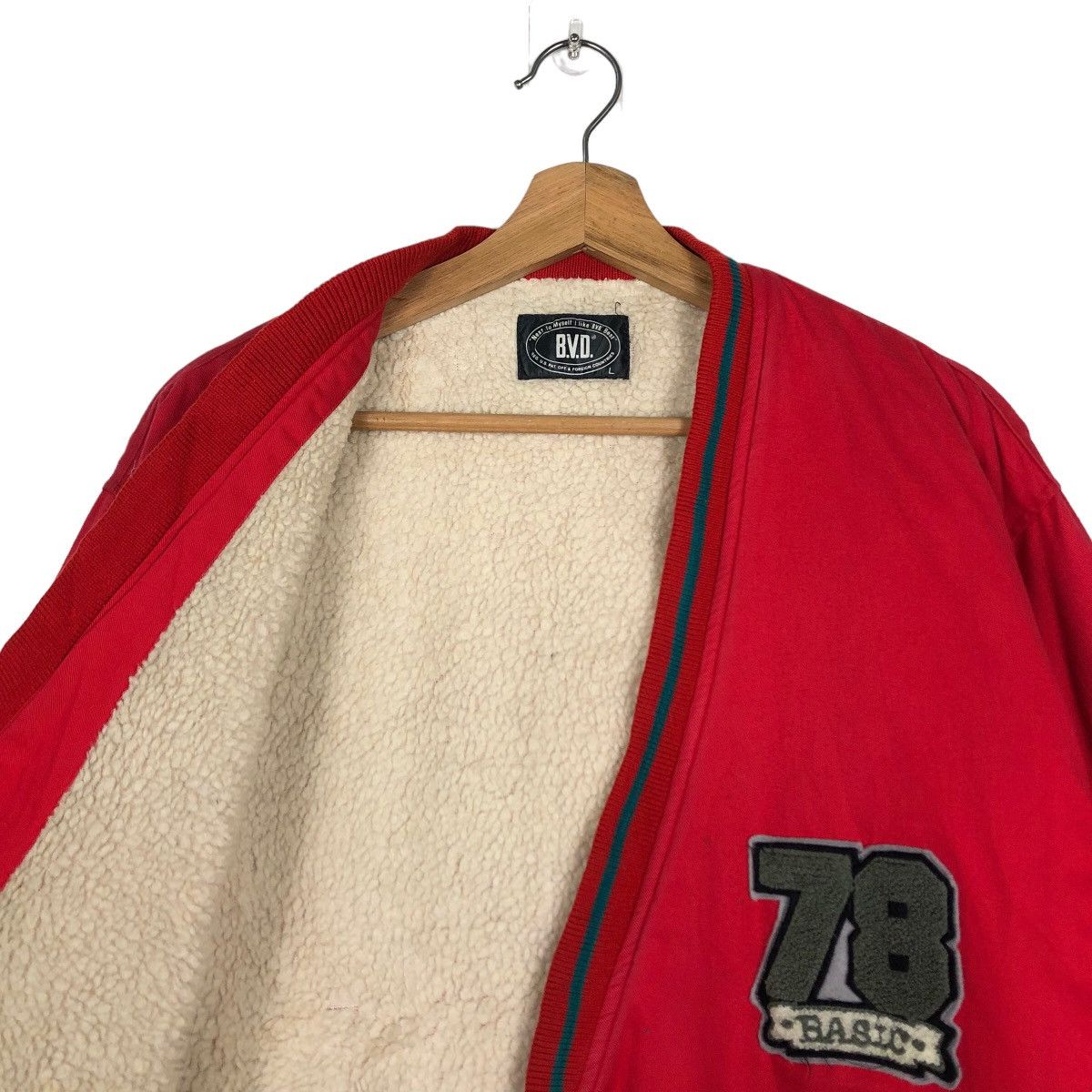 Hysteric Glamour 🔥90s Vintage Bomber Cardigan Jacket BVD Japan Made Big Logo Size US L / EU 52-54 / 3 - 10 Thumbnail