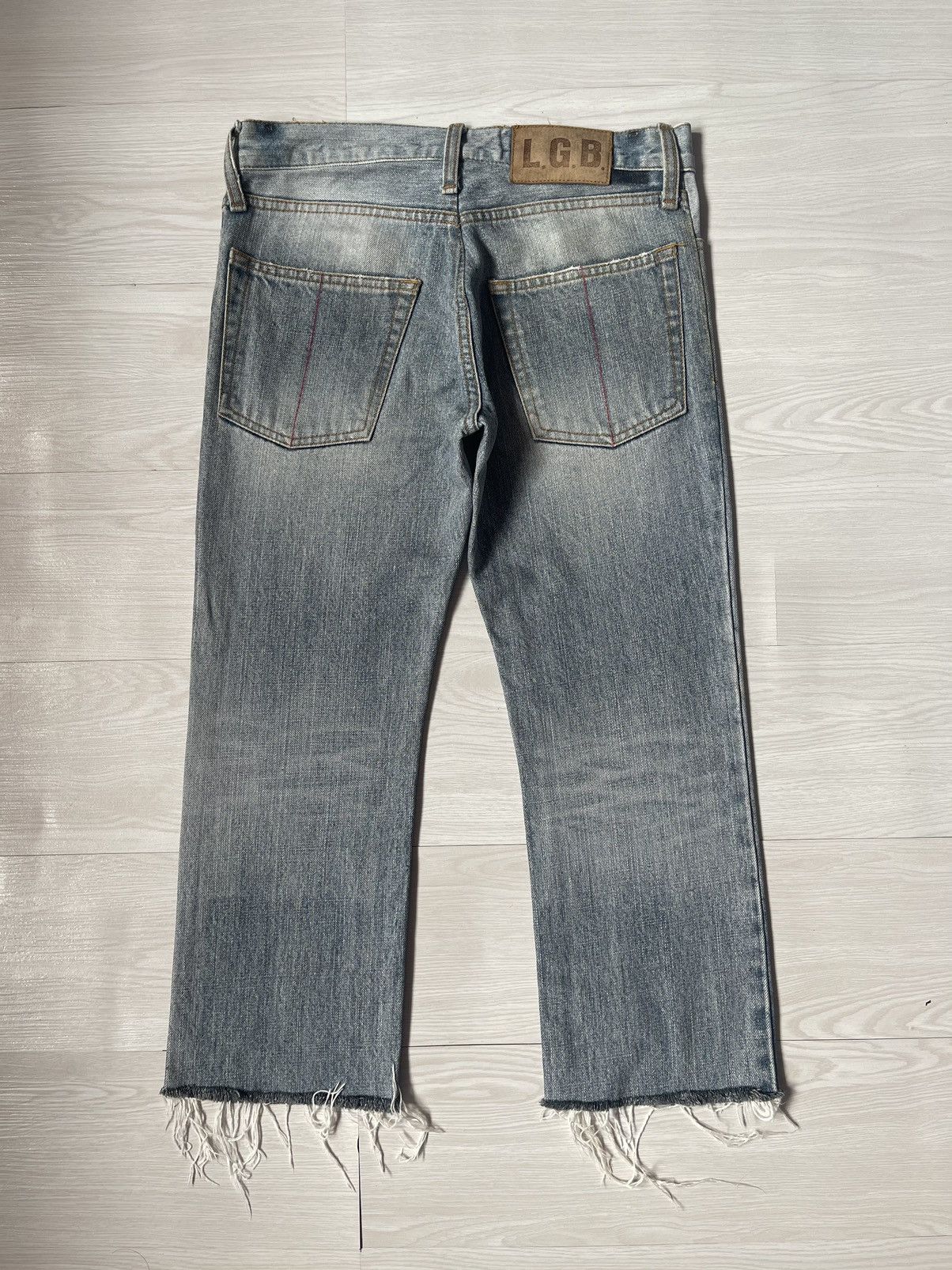 Le Grande Bleu (L.G.B.) OG Le Grand Bleu Washed Quarters Jeans Denim Size US 29 - 1 Thumbnail