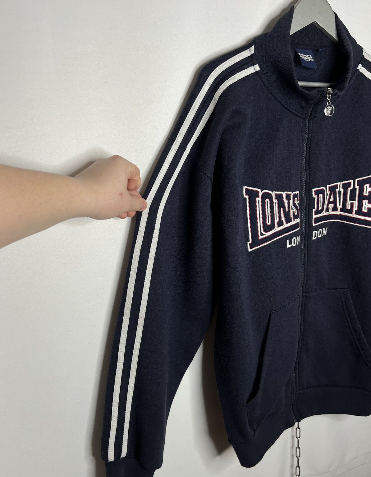 Lonsdale Vintage Lonsdale London Big Logo Full Zip Fleece Jacket Size US XXL / EU 58 / 5 - 4 Thumbnail