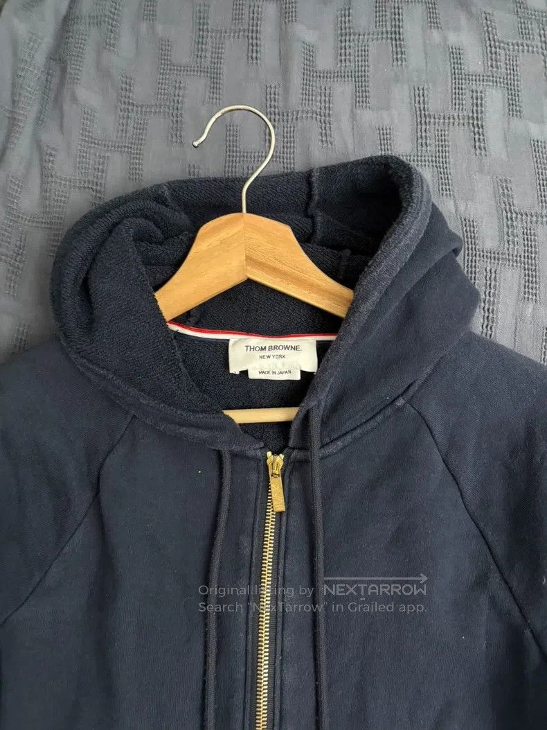 Thom Browne Thom Browne Dark blue cardigan hoodie Size US L / EU 52-54 / 3 - 2 Thumbnail