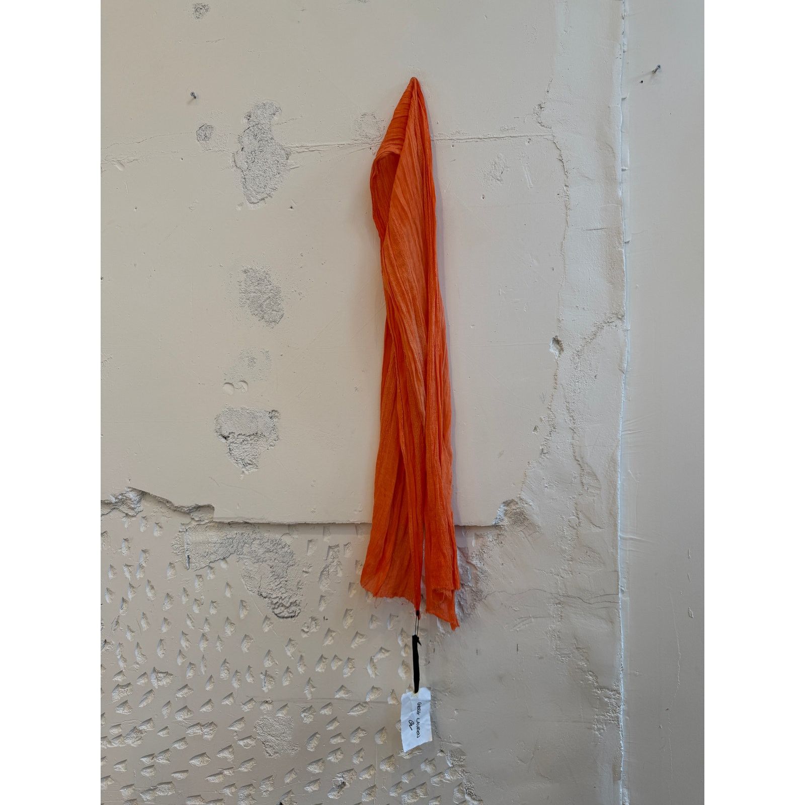 Greg Lauren Greg Lauren SAMPLE Orange Linen Scarf Size ONE SIZE - 1 Thumbnail