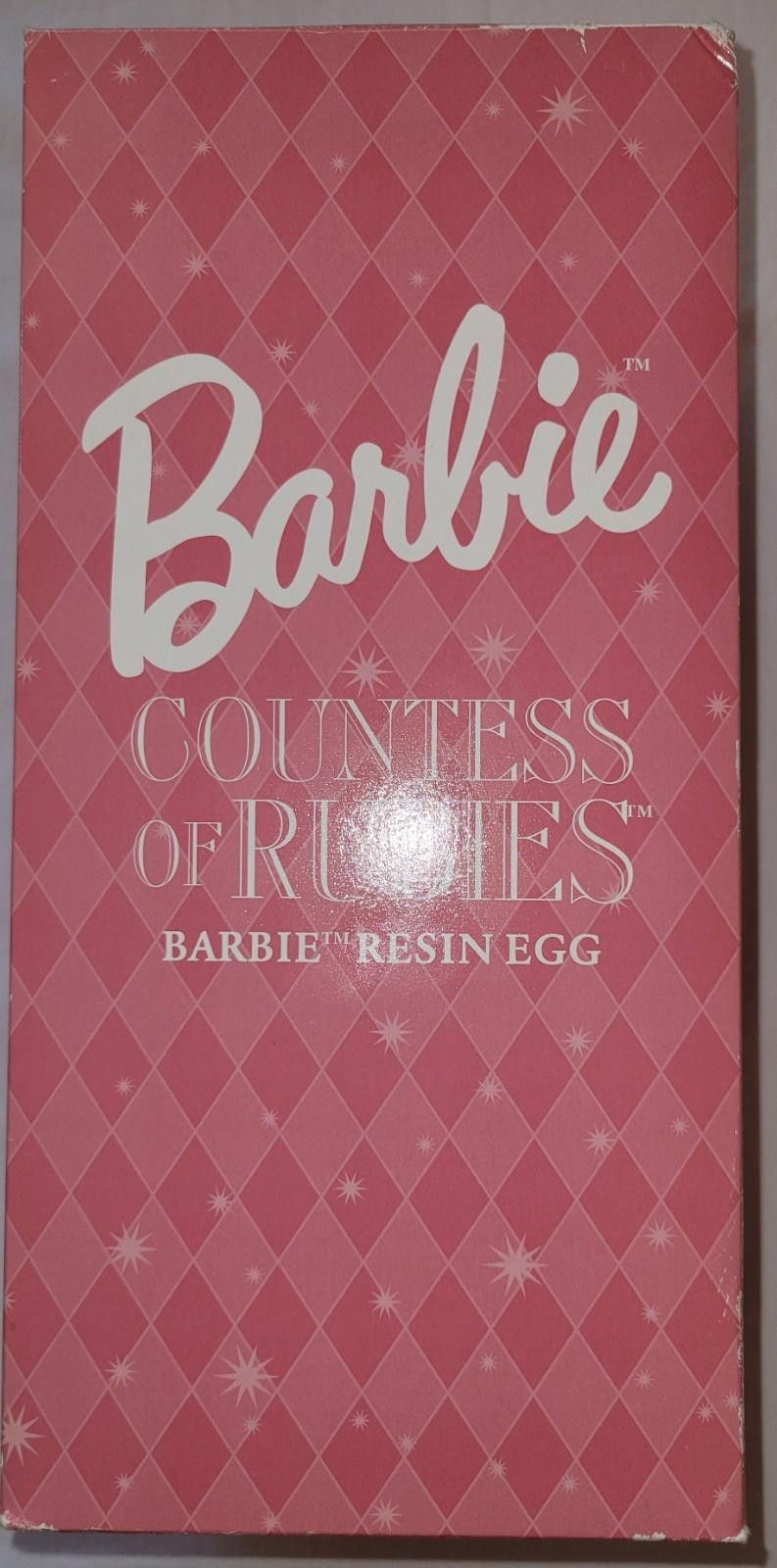 Designer NEW Barbie Countess Of Rubies Resin Egg with Stand Avon 2001 Size ONE SIZE - 1 Thumbnail