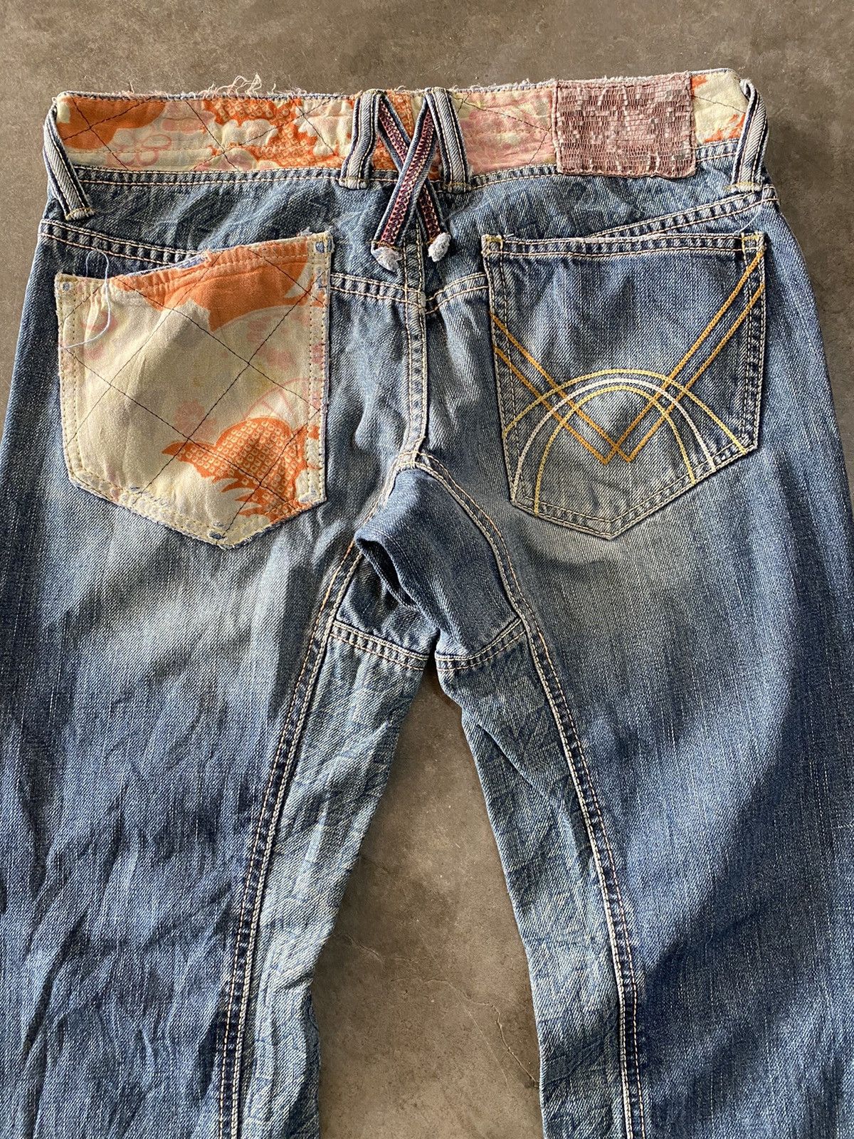 Japanese Brand × Mizra Jeans Kyoto Flare Jeans Mizra Manju Chrysanthemum Pattern Houndstooth Size US 30 / EU 46 - 12 Thumbnail