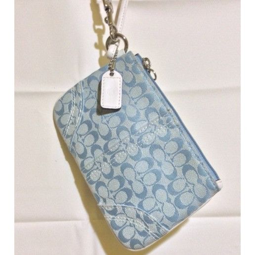 Coach Vintage Blue and white Coach logo wristlet Size ONE SIZE - 4 Thumbnail