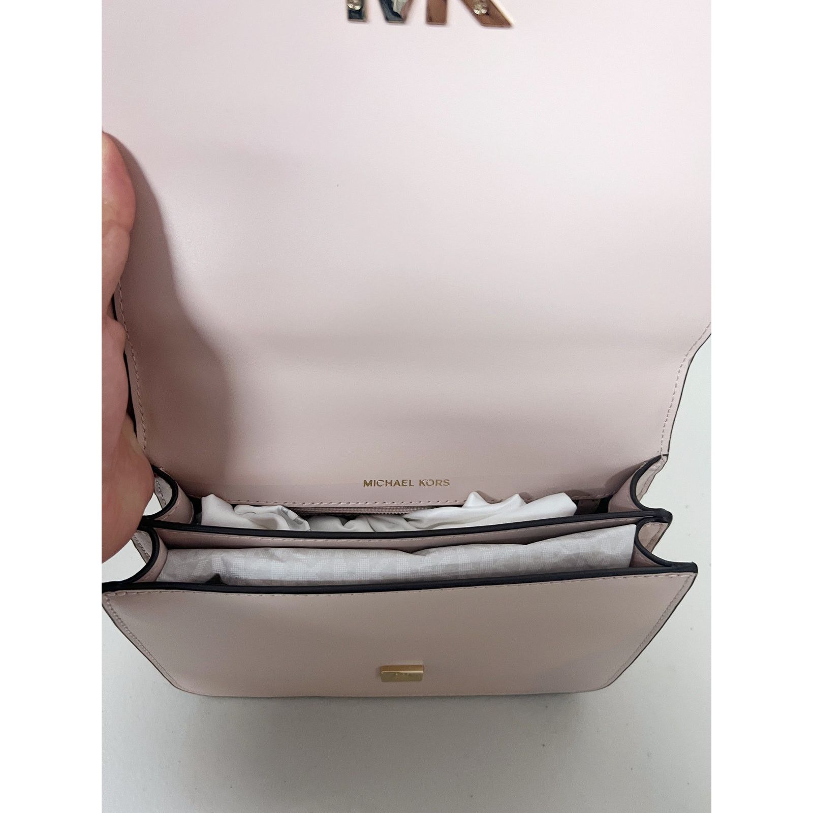 Michael Kors Michael Kors 30H8MOXL7M Mott Large Metallic Deco Leather Bag Size ONE SIZE - 6 Thumbnail