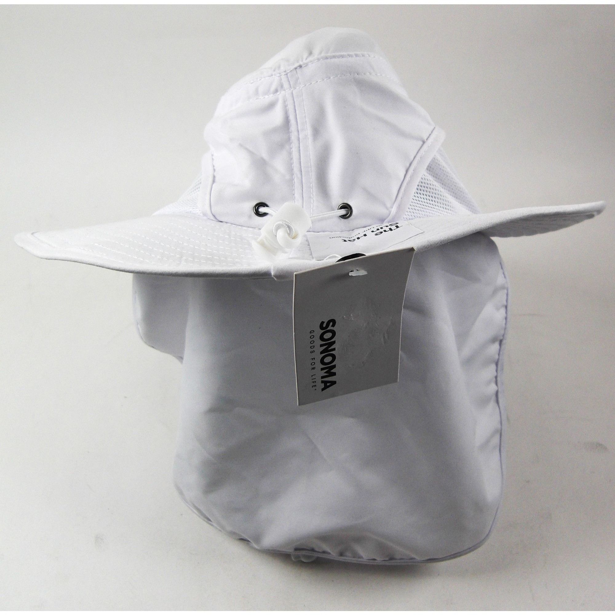 Sonoma Sonoma White Sun Hat Adjustable Neck Strap Size Large NEW Size ONE SIZE - 2 Thumbnail