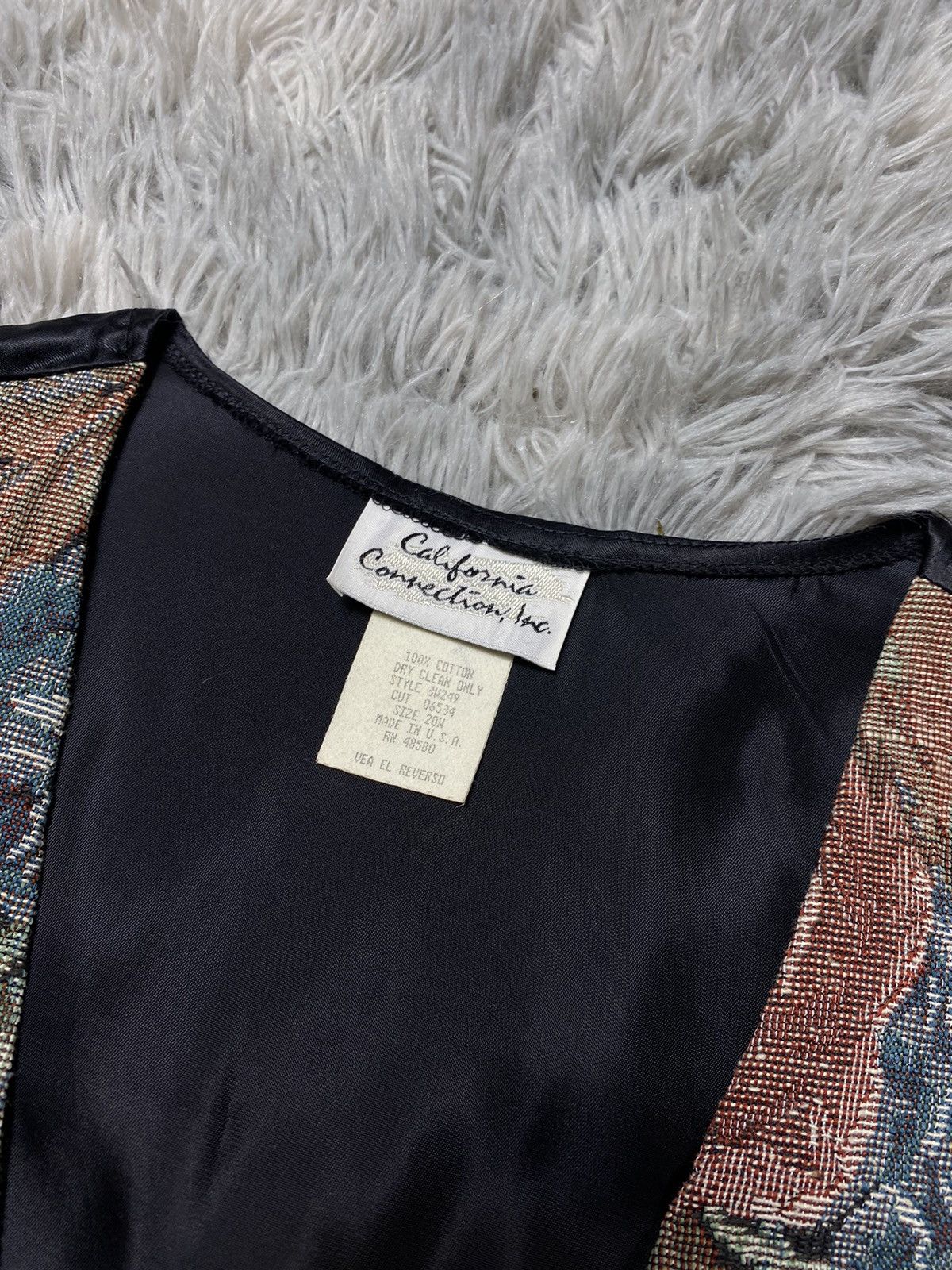 Vintage Vintage 80s Floral Tapestry Vest 100% Cotton Japanese Brand Size US XL / EU 56 / 4 - 2 Thumbnail