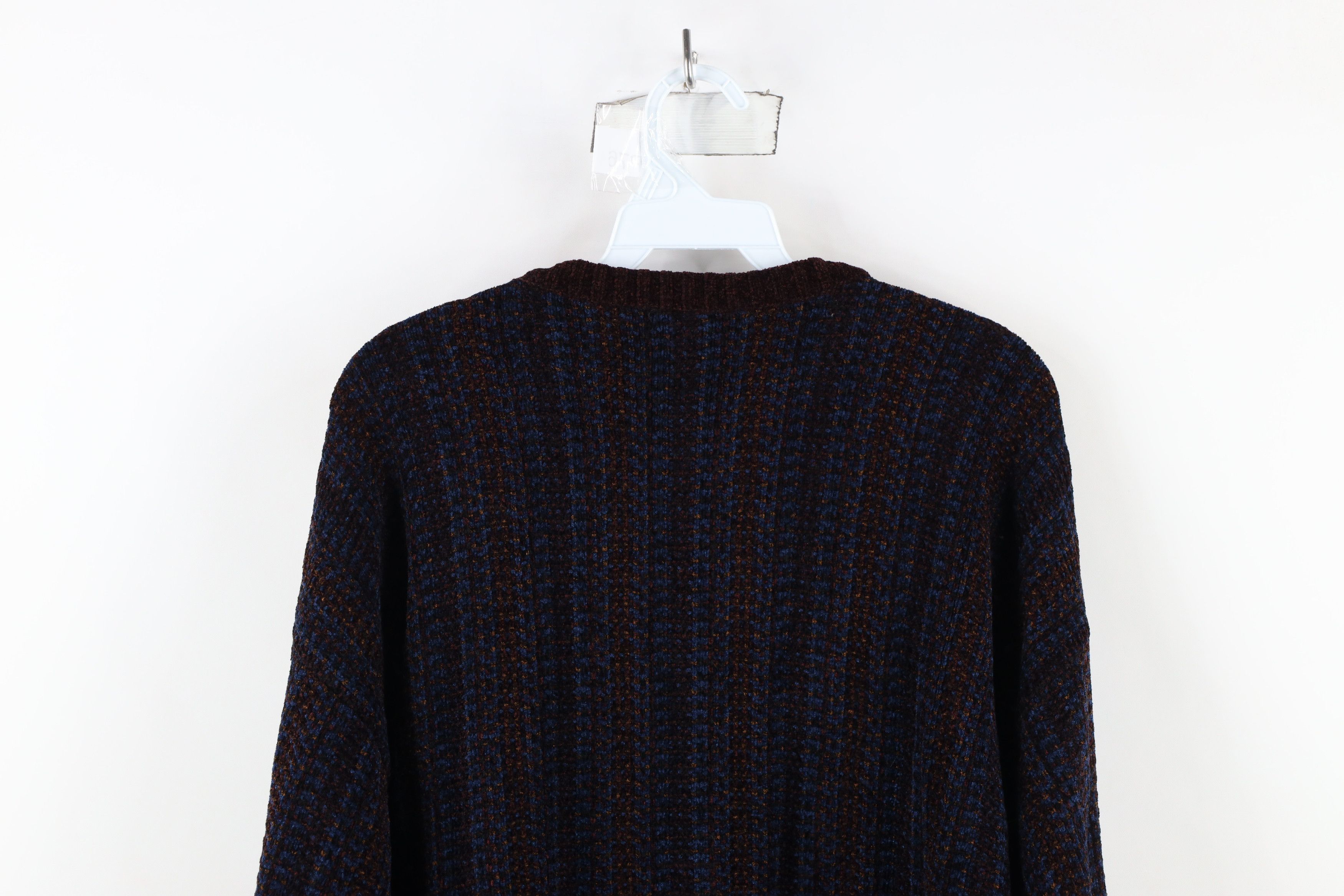 Vintage Vintage 90s Streetwear Fleck Striped Fleece Crewneck Sweater Size US XL / EU 56 / 4 - 7 Thumbnail