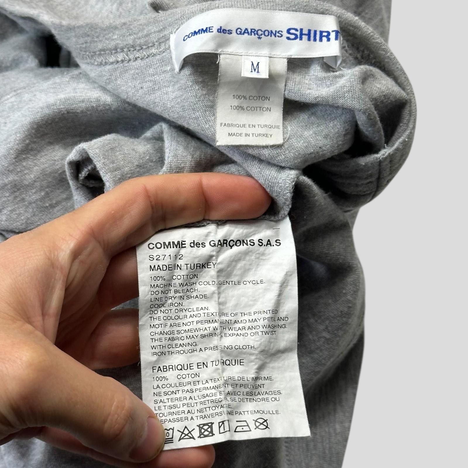 Comme des Garcons CDG SHIRT Mini Logo Cotton Grey T-shirt - M Size US M / EU 48-50 / 2 - 4 Thumbnail