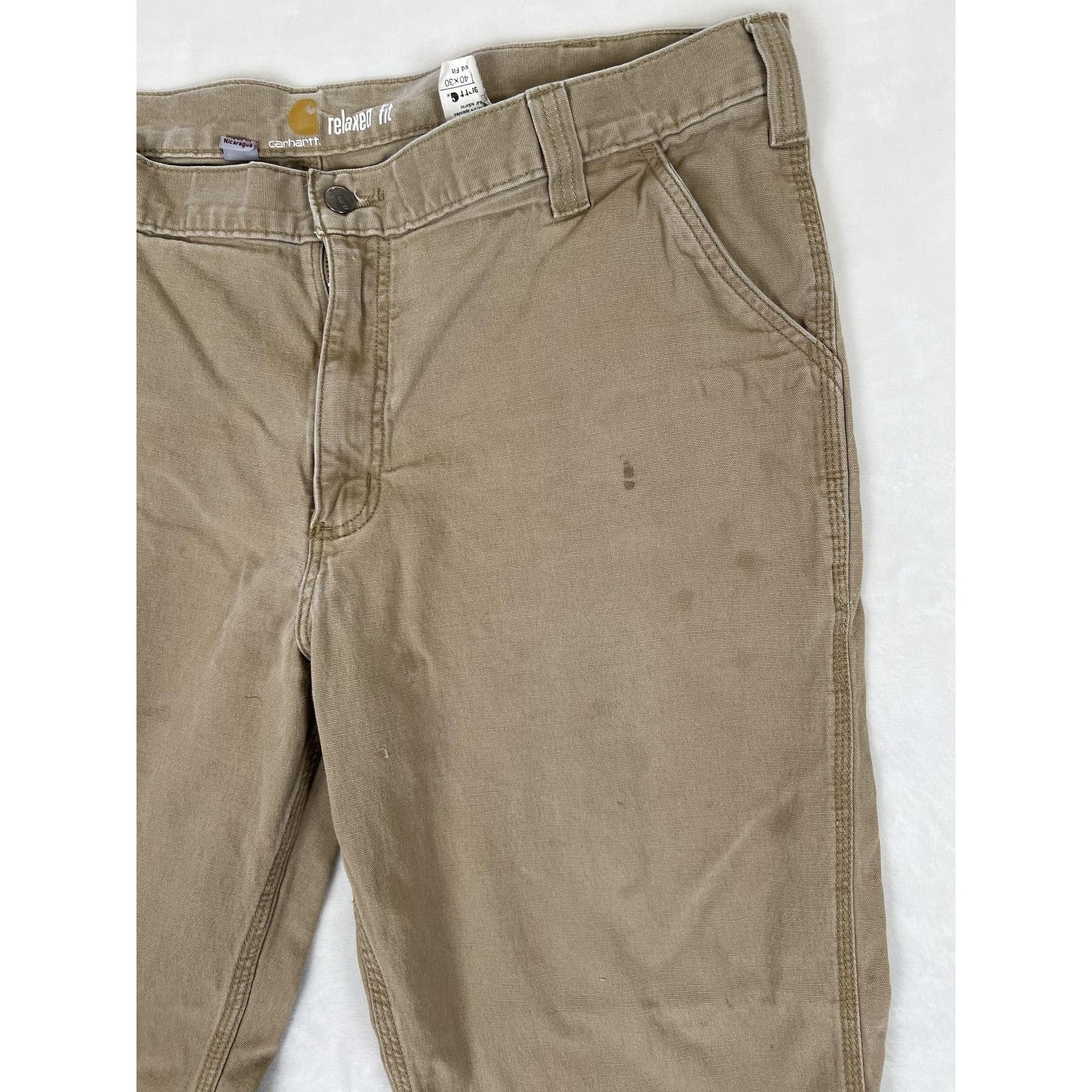 Carhartt Carhartt Pants Mens 40x30 Tan Relaxed Fit Workwear Utility H Size US 40 / EU 56 - 4 Thumbnail