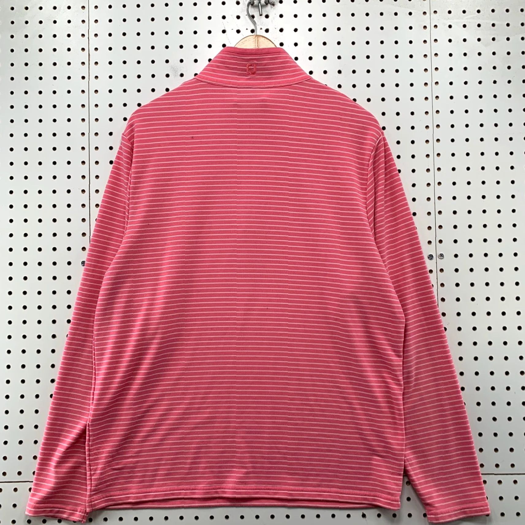 Footjoy FootJoy FJ 1/4 Zip Sweatshirt Mens M Pink Striped Fleece Golf Preppy Size US M / EU 48-50 / 2 - 2 Thumbnail