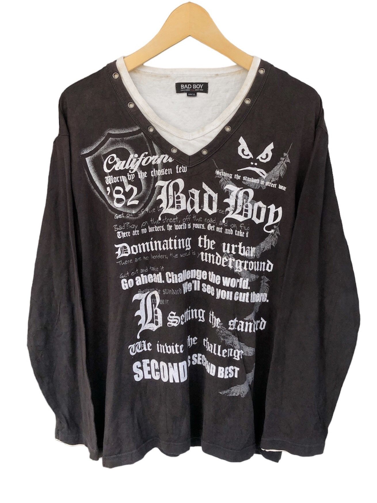 If Six Was Nine × Japanese Brand × Le Grande Bleu (L.G.B.) Badboy Faded Long Sleeve Poem ifsixwasnine Lgb Style Size US L / EU 52-54 / 3 - 1 Thumbnail