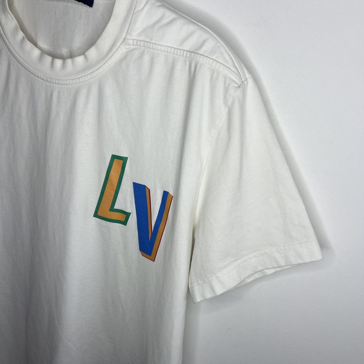 Louis Vuitton × NBA Louis Vuitton NBA White Logo T-Shirt Size US M / EU 48-50 / 2 - 5 Thumbnail