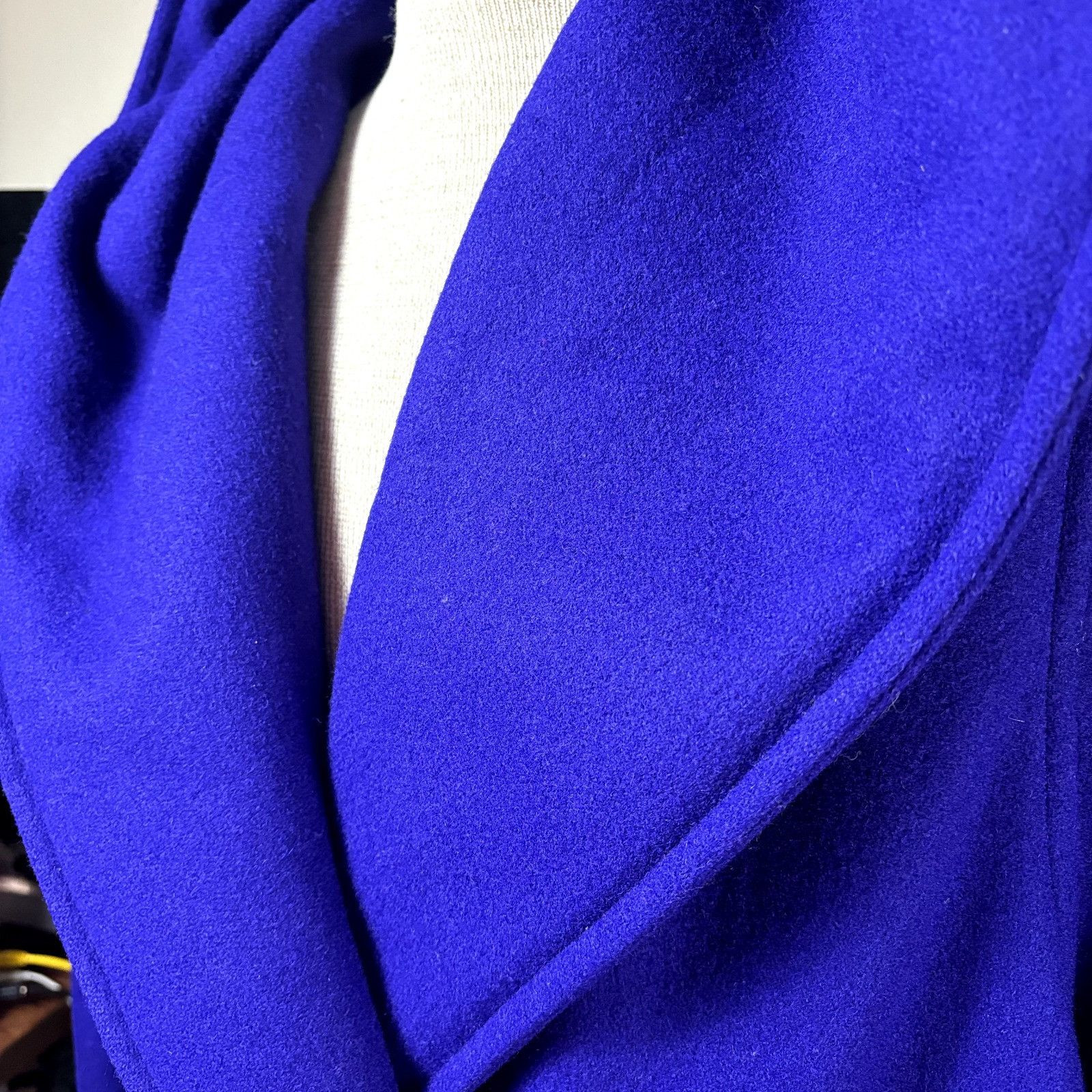Other International Scene Unisex Pure Wool Purple Overcoat Jacket Size L / US 10 / IT 46 - 6 Thumbnail
