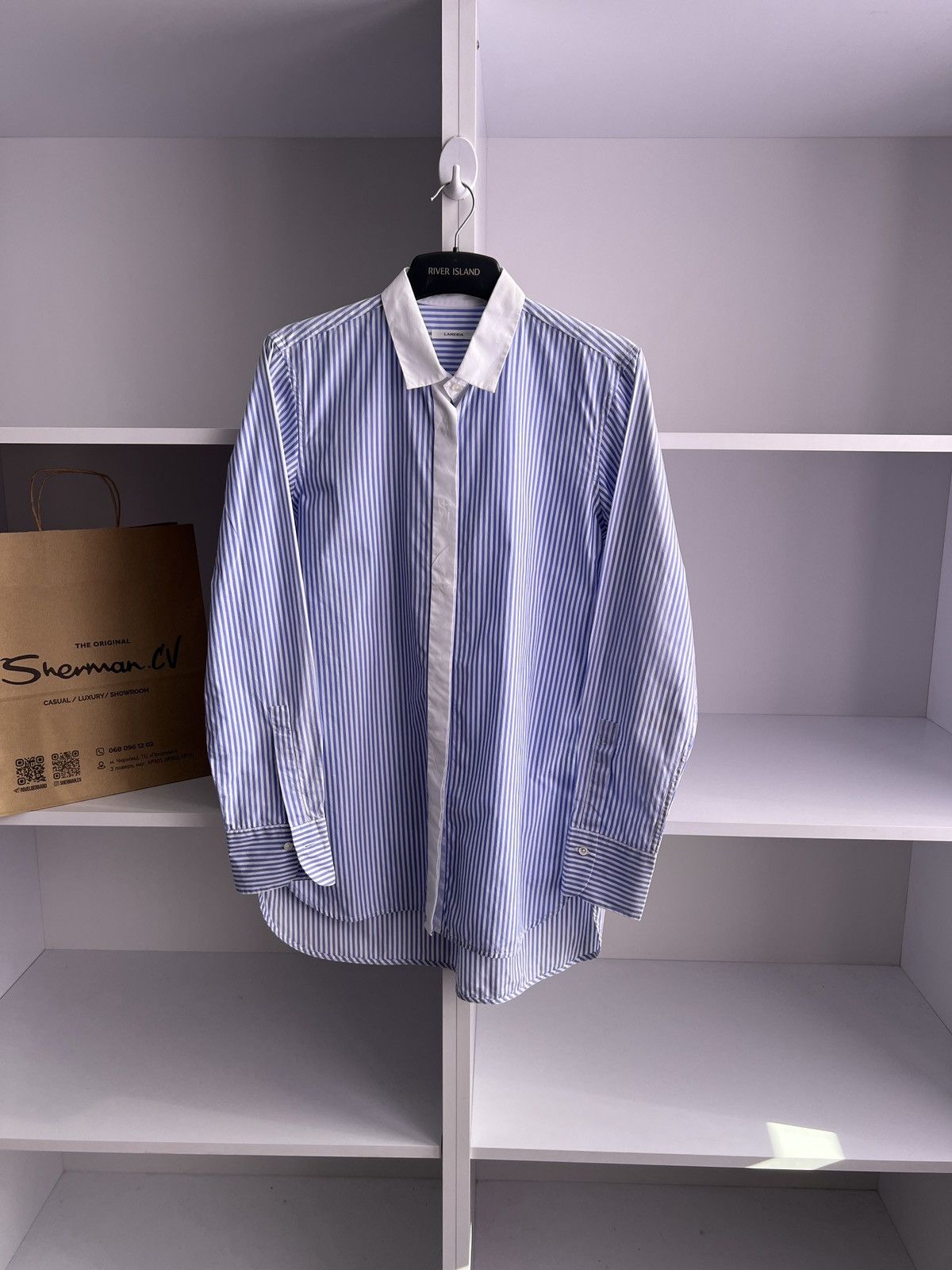 Designer × Vintage Vintage Lis Lareida Women’s Striped Button up shirt Size XS / US 0-2 / IT 36-38 - 1 Thumbnail