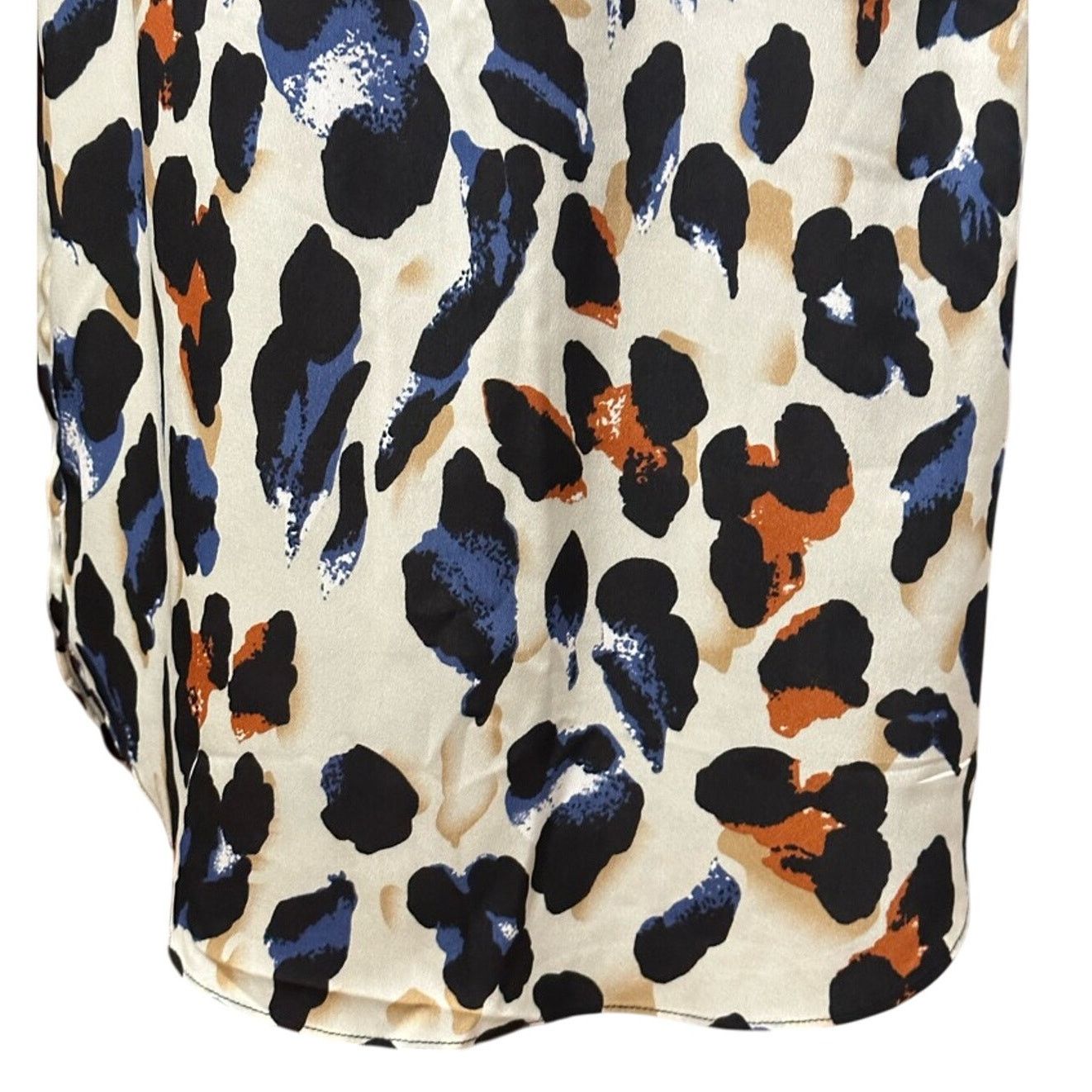 Shein Shein Midi Skirt Leopard Print Lightweight Ivory Women's L Size 29" - 3 Thumbnail