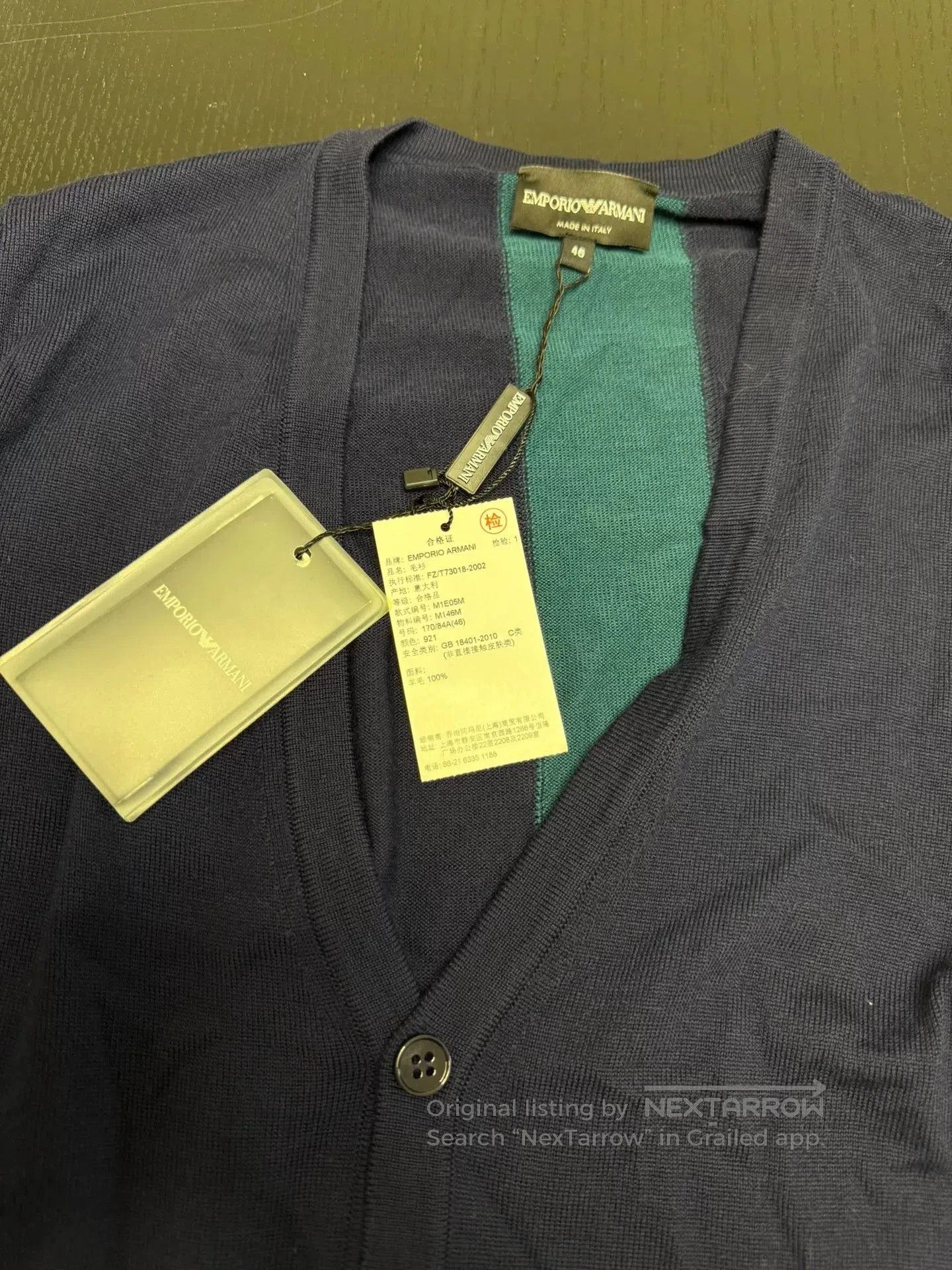 Emporio Armani Emporio Armani Wool Knit Cardigan. Size US S / EU 44-46 / 1 - 3 Thumbnail