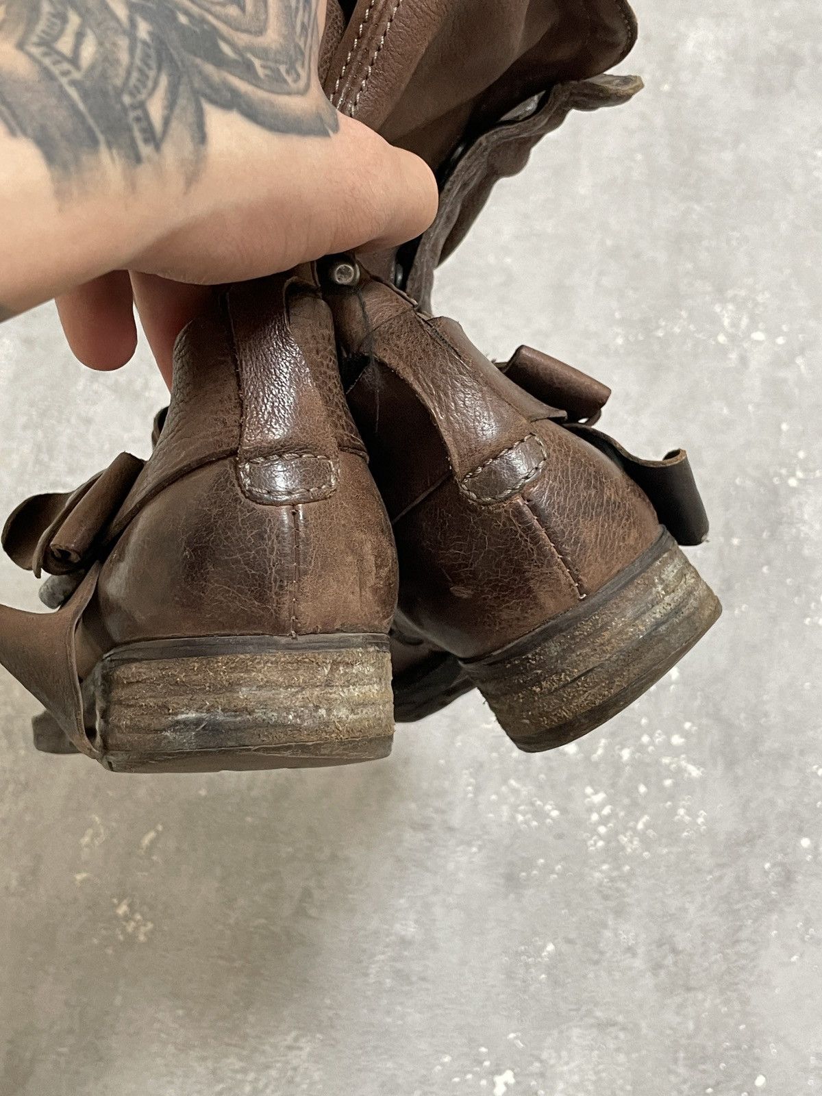 A.S.98 A.S.98 Vintage Revolution Ankle Zip Patchwork Leather Boots Size US 9 / IT 39 - 7 Thumbnail