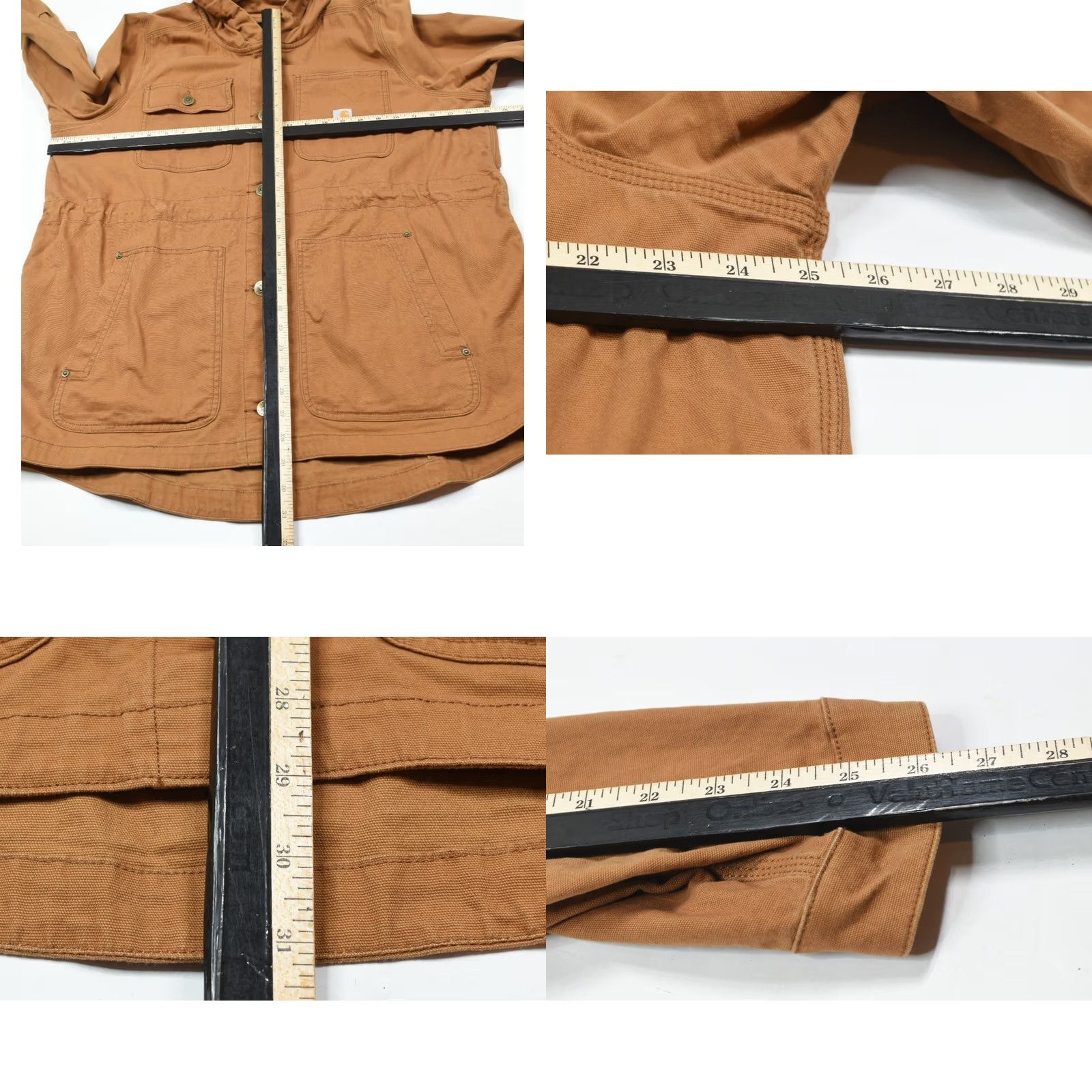 Carhartt Carhartt Rugged Flex Hooded Coat Brown Button-Up Long Sleeve Canvas XL Womens Regular Coat Size XL / US 12-14 / IT 48-50 - 8 Thumbnail