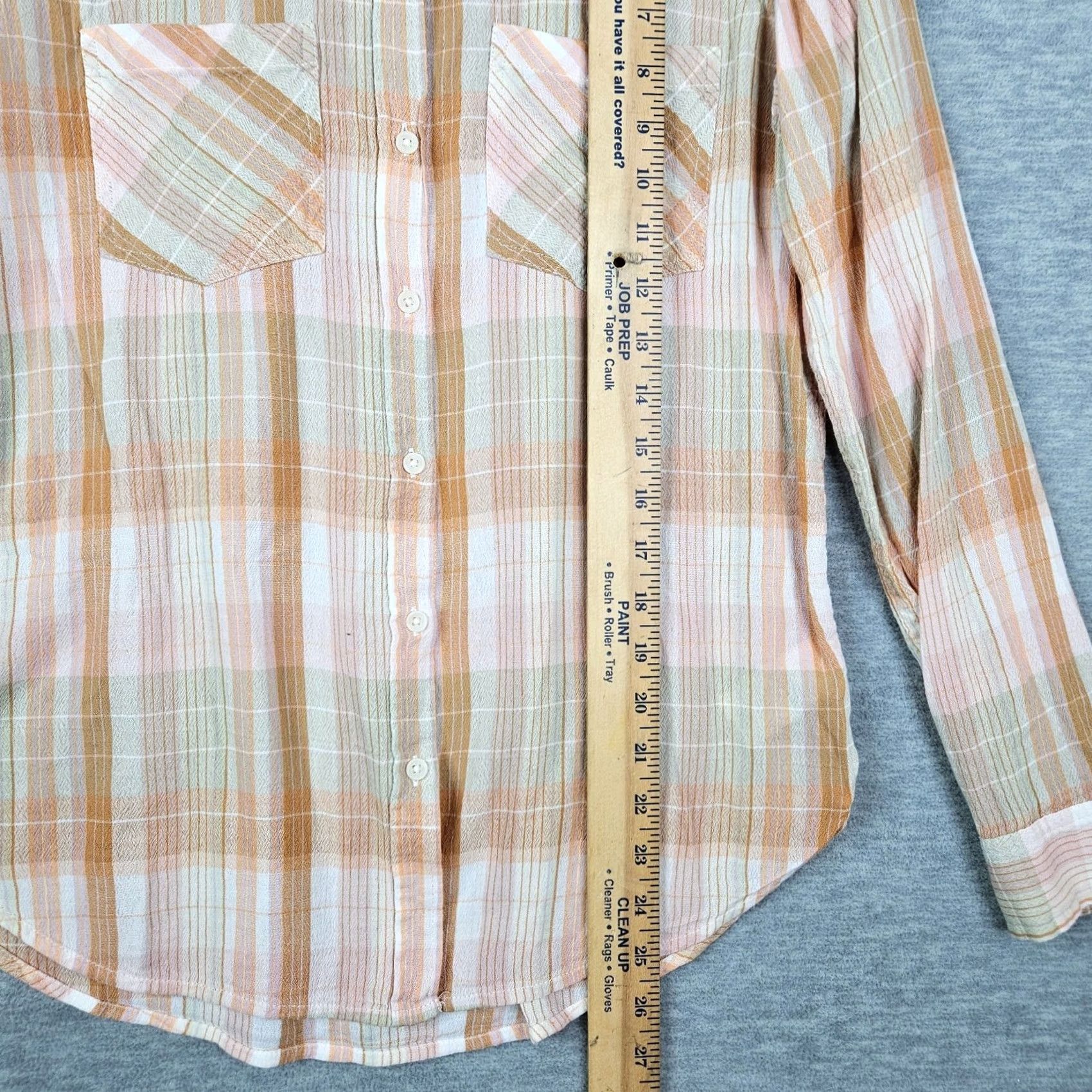 Lucky Brand Lucky Brand Women's Brown White Stripes Long Sleeve Button-Up Shirt Size S Size S / US 4 / IT 40 - 5 Thumbnail