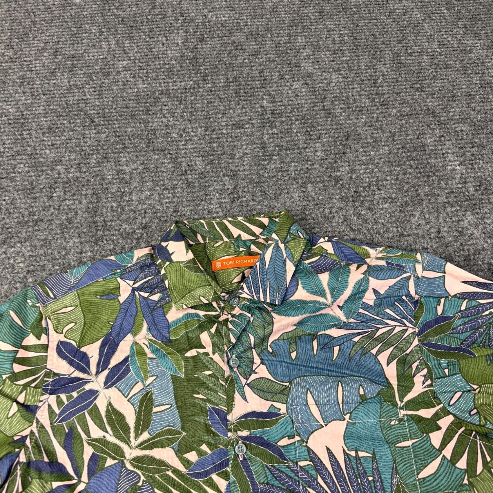 Tori Richard Tori Richard Shirt Mens M Multicolor Leaf Hawaiian Short Sleeve Button Up Size US M / EU 48-50 / 2 - 3 Thumbnail