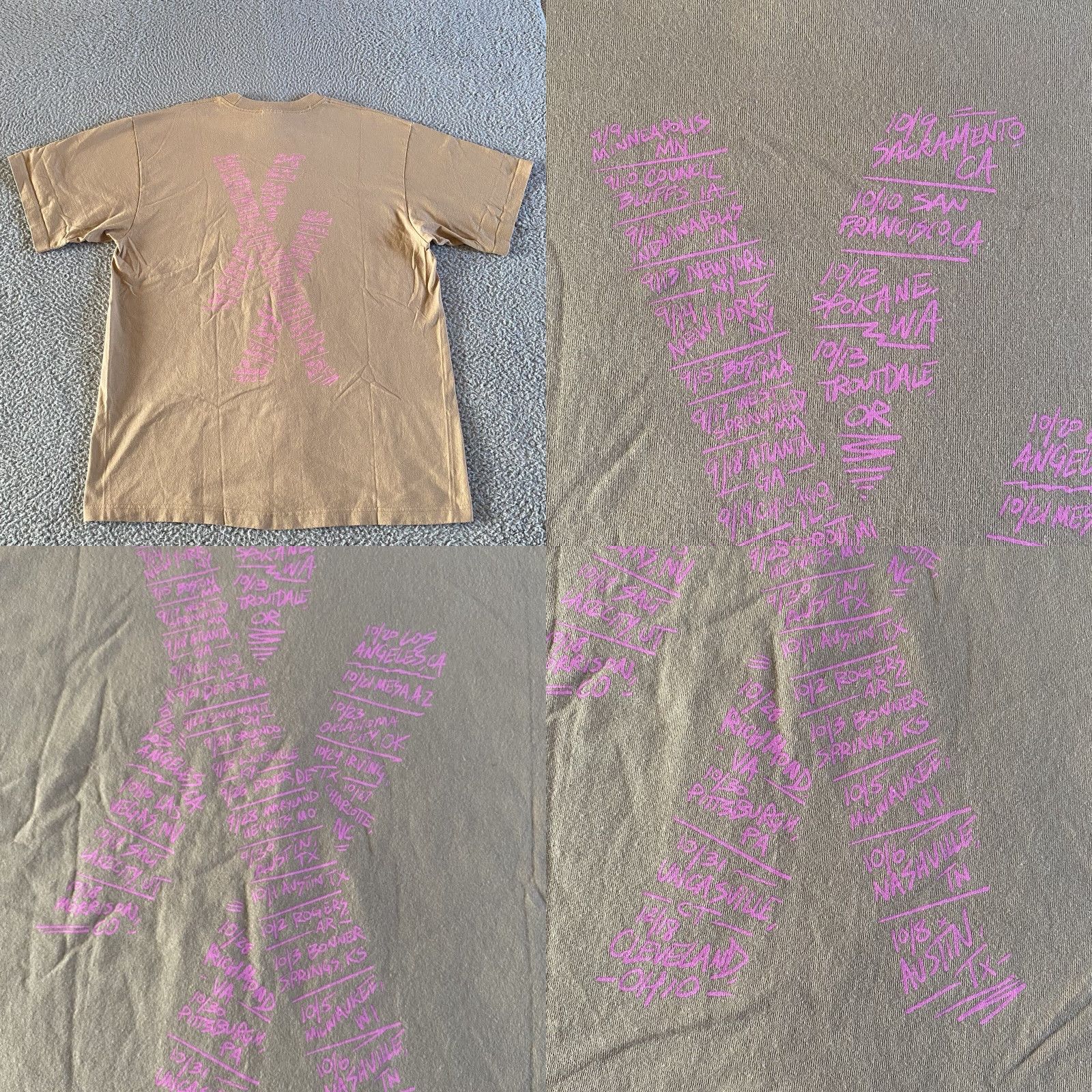 Vintage Machine Gun Kelly Shirt Men’s XL T-Shirt City Tickets To My Downfall Tour Dates Brown Size US XL / EU 56 / 4 - 8 Thumbnail