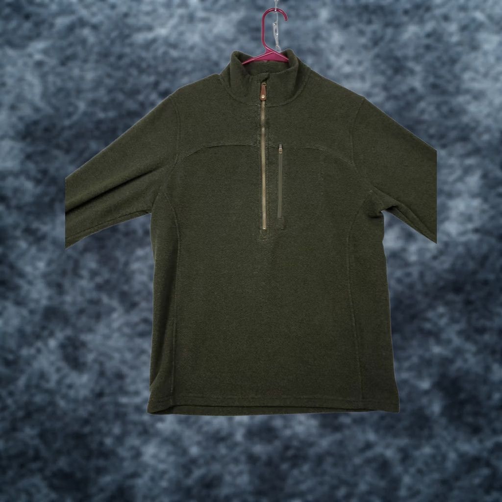 Vintage Sherpa Adventure Gear Mens Medium 1/2 Zip Fleece Jacket Green Hiking Winter Fall Spring Outdoor Outdoors Mens Size US M / EU 48-50 / 2 - 1 Thumbnail