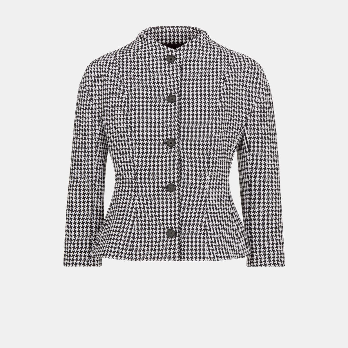 Dior o1bcso1str0225 Jacket with Officer Collar in Black/White Size L / US 10 / IT 46 - 1 Thumbnail