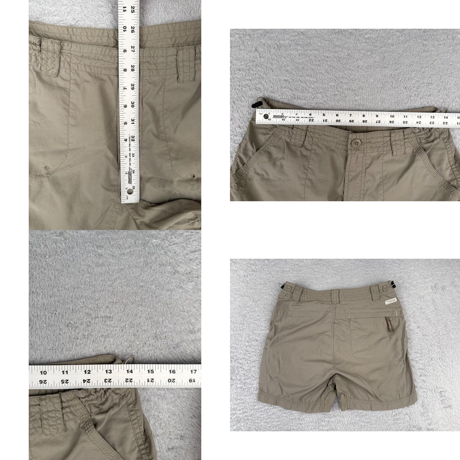 Vintage Columbia Shorts Women Medium Beige 8 Cargo Packable Titanium Adjustable Waist Size 32" / US 10 / IT 46 - 8 Thumbnail