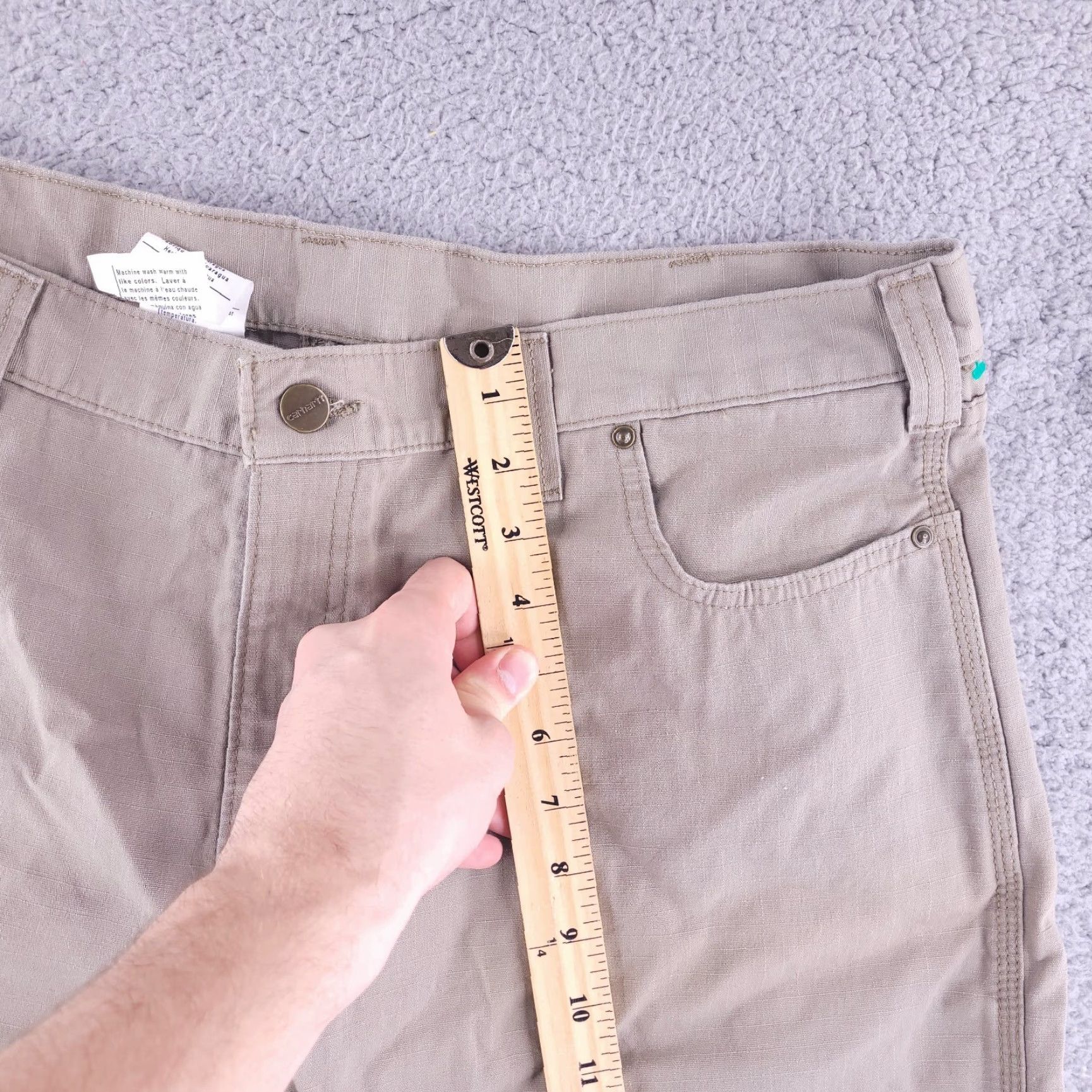 Carhartt Carhartt Shorts Mens 40 Brown Ripstop Work Casual Cargo Cotton, Solid, Regular Size 40, Waist 40 in, Vintage No, Mens Size US 40 / EU 56 - 6 Thumbnail