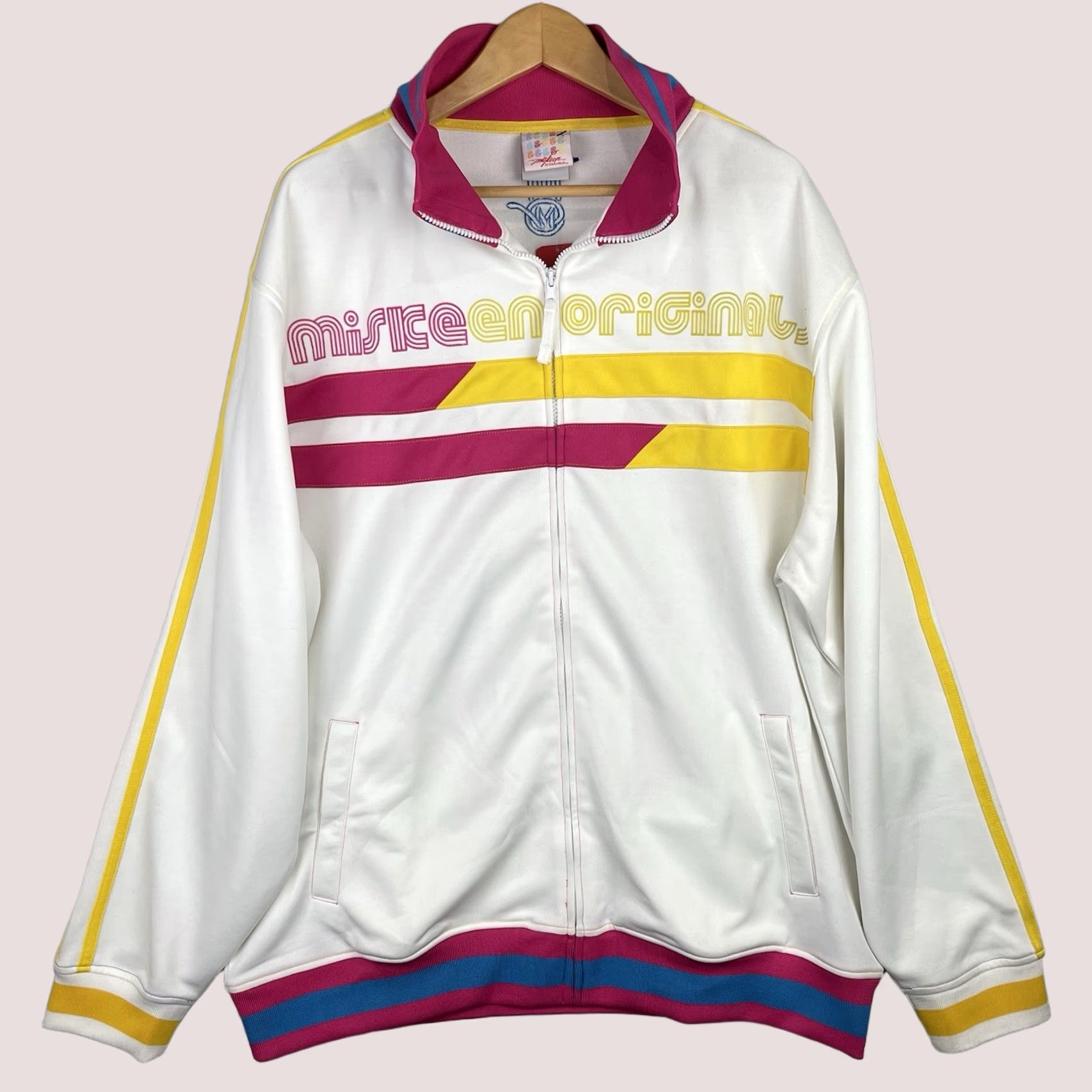 Vintage Miskeen Originals Track Jacket Mens 2XL White Full Zip Hip Hop Skater Y2K Jacket Mens 2XL White Hip Hop Sports Vintage Size US XXL / EU 58 / 5 - 1 Thumbnail