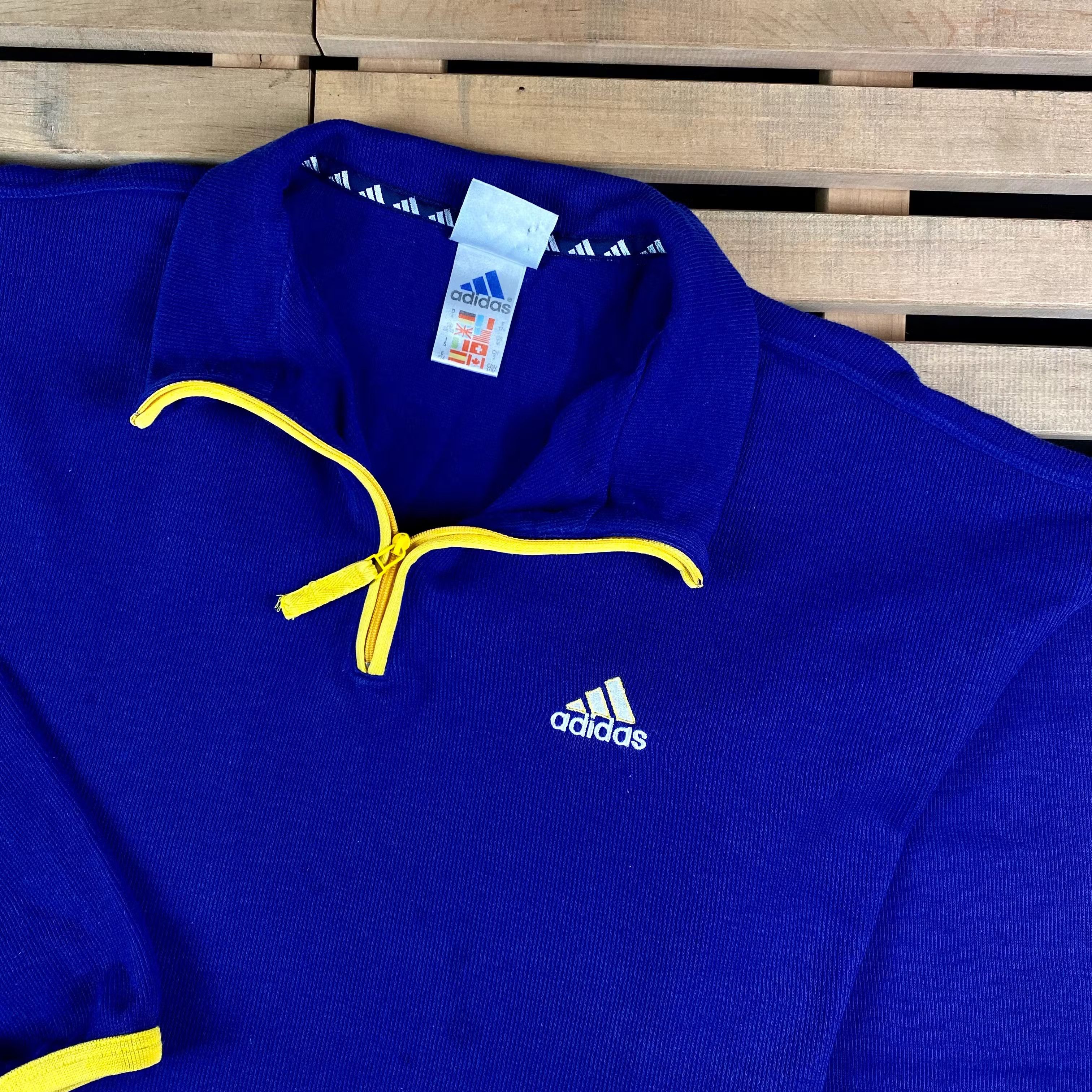 Adidas × Vintage Men’s Sweatshirt Long Sleeve 1/3 Zip Adidas Vintage Size M Size US M / EU 48-50 / 2 - 2 Thumbnail