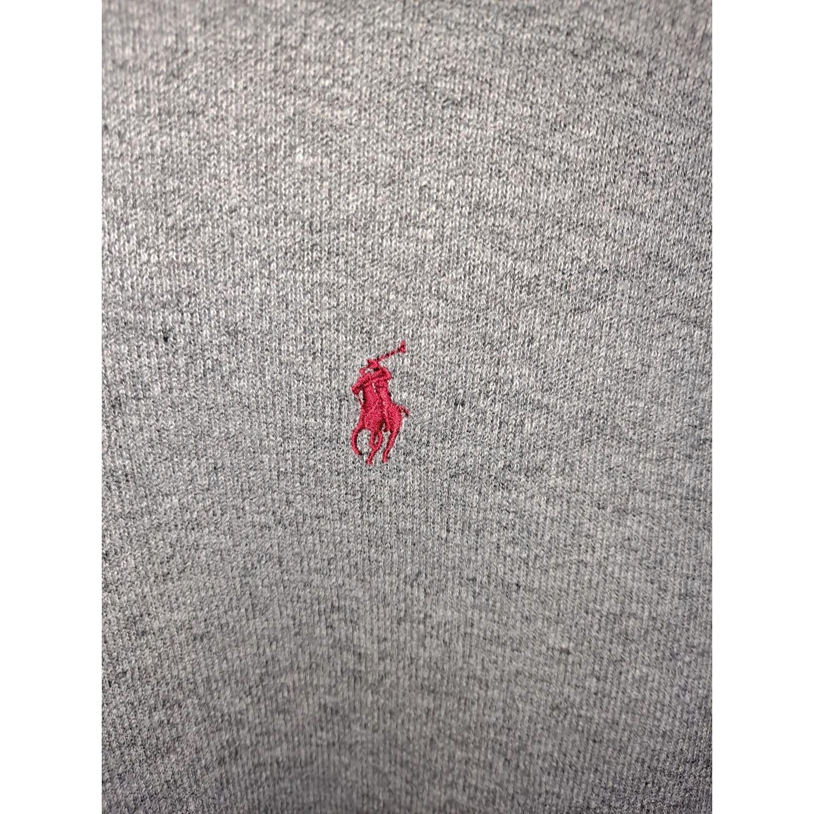 Polo Ralph Lauren Polo Ralph Lauren 1/4 Zip Gray with Red Logo Sweater Size L Size US L / EU 52-54 / 3 - 5 Thumbnail