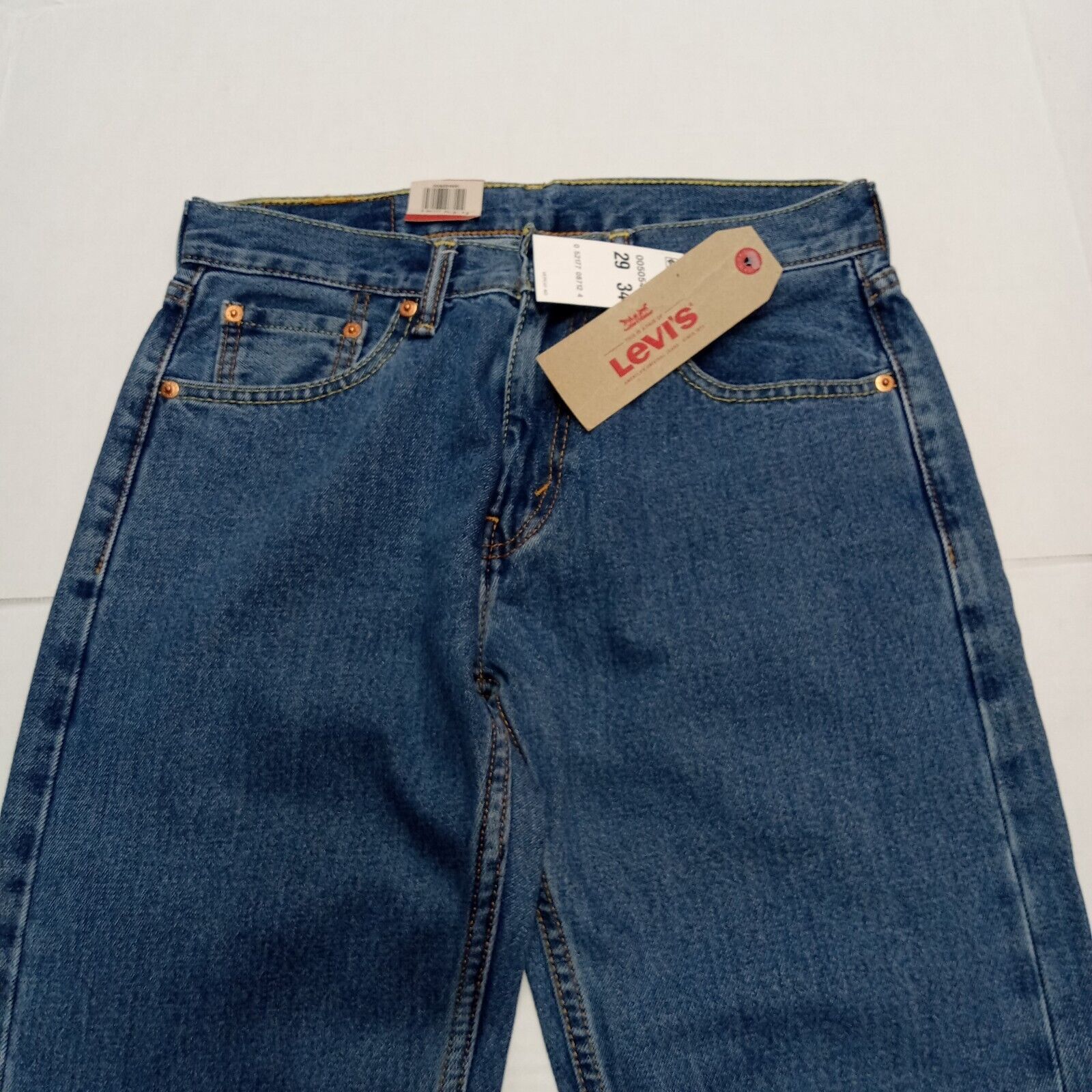Levi's Levi's 505 Jeans Men's 29x34 Regular Fit Straight Leg Blue Size US 29 - 4 Thumbnail