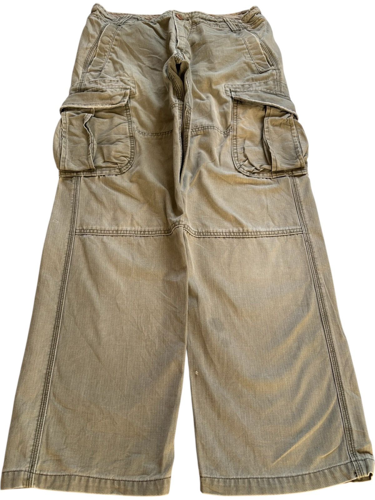 JNCO × Japanese Brand Vintage Japanese Brand Green Cargo Loose Baggy Jeans Size US 31 - 1 Thumbnail
