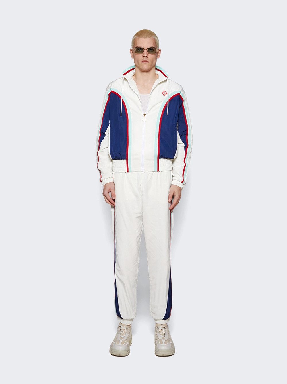 Casablanca o1mle0326 Side Panelled Shell Track Jacket in White Size US M / EU 48-50 / 2 - 2 Thumbnail
