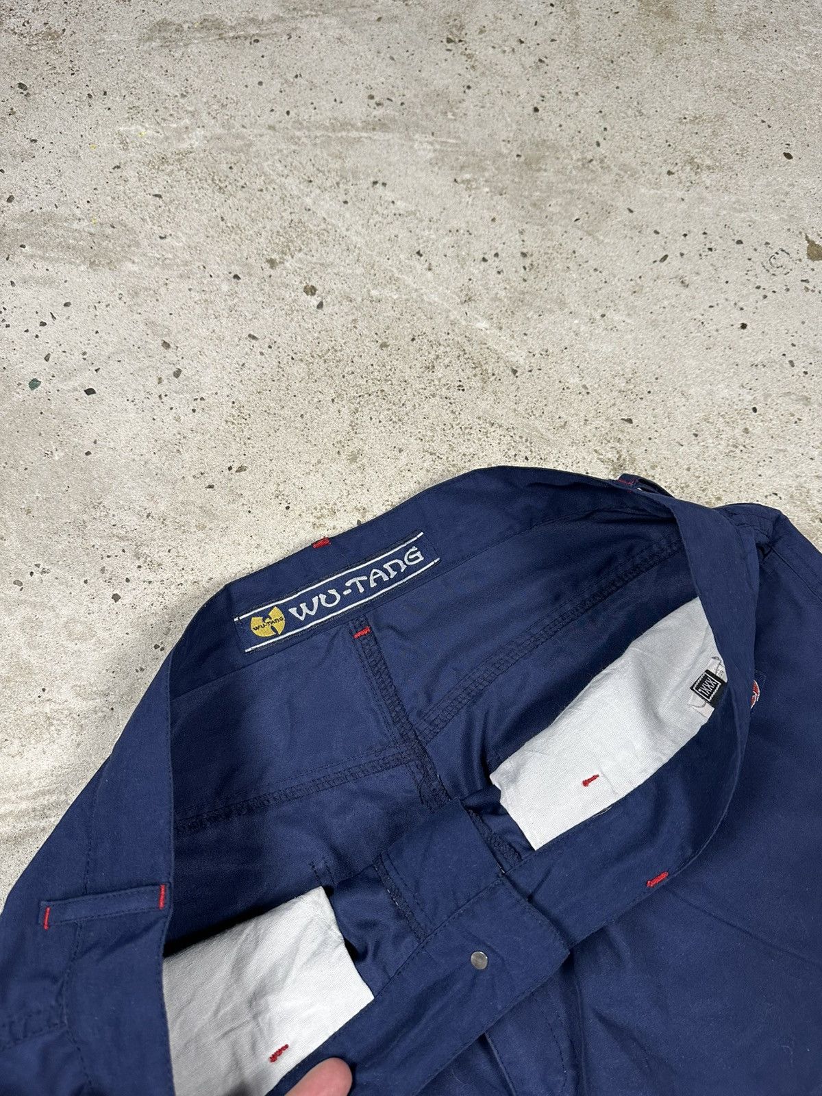 Vintage × Wu-Tang Clan Vintage 90s Wu Tang Baggy Cargo Jorts Shorts Navy Size US 38 / EU 54 - 3 Thumbnail