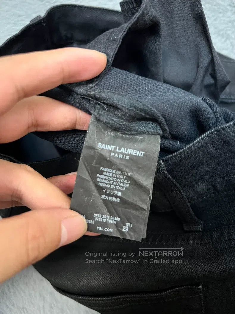 Saint Laurent Paris Saint Laurent Paris Black Denim Jeans Size US 29 - 4 Thumbnail