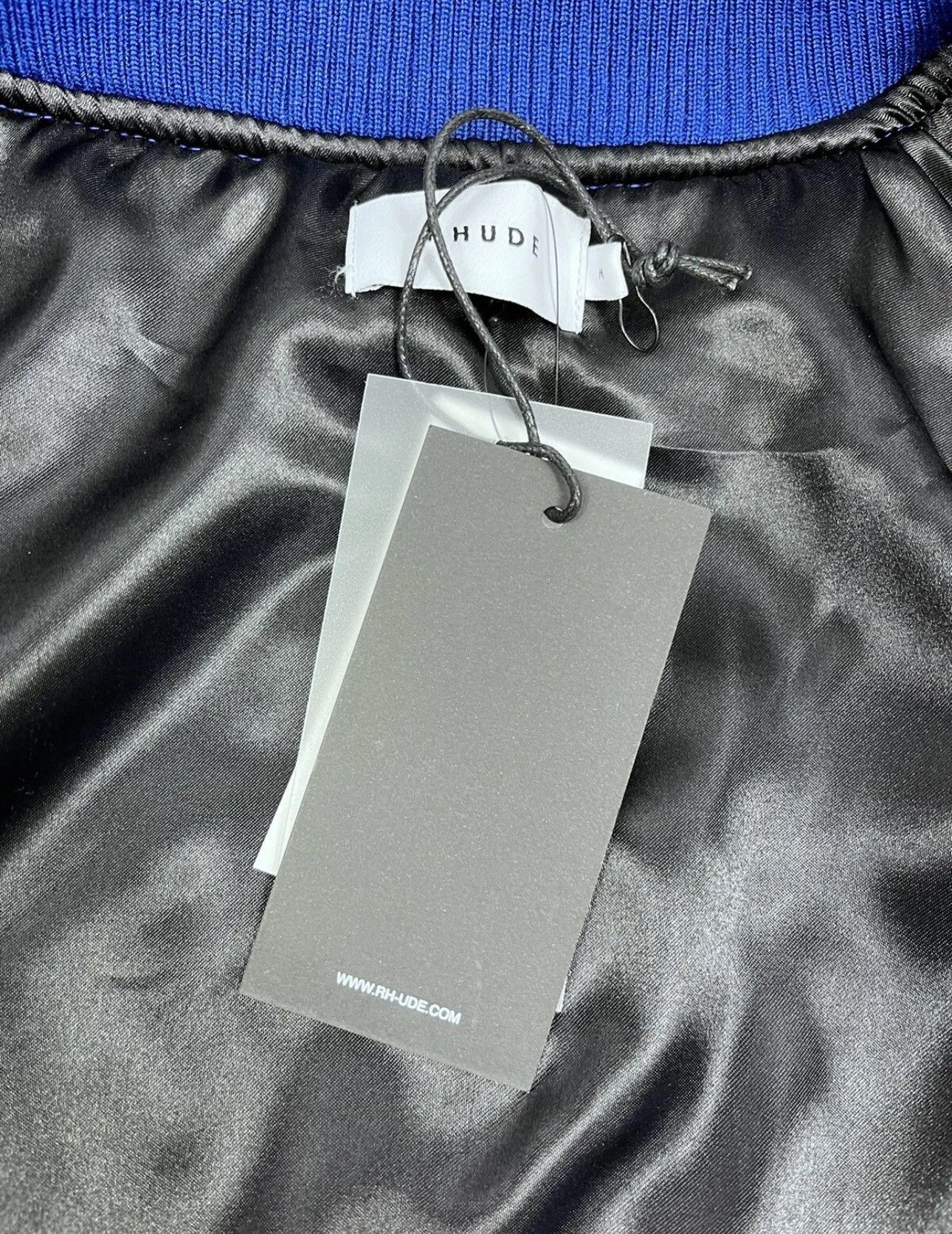 Rhude RHUDE LEATHER TRIMMED EMBROIDERED RACING VARSITY JACKET Size US M / EU 48-50 / 2 - 11 Thumbnail