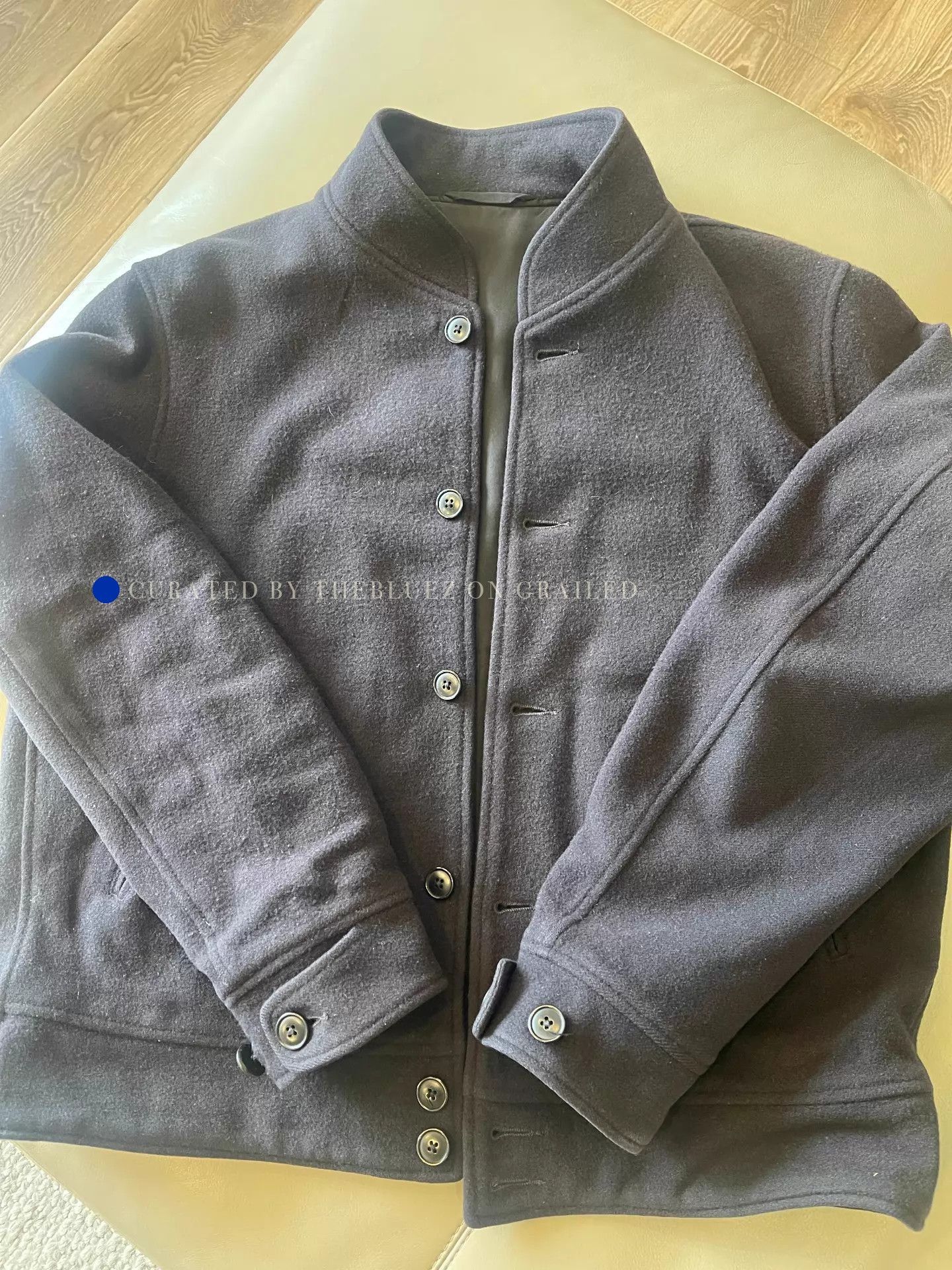 Comoli Classic Black Bomber Jacket with Wool Silk Lining Size US M / EU 48-50 / 2 - 1 Thumbnail