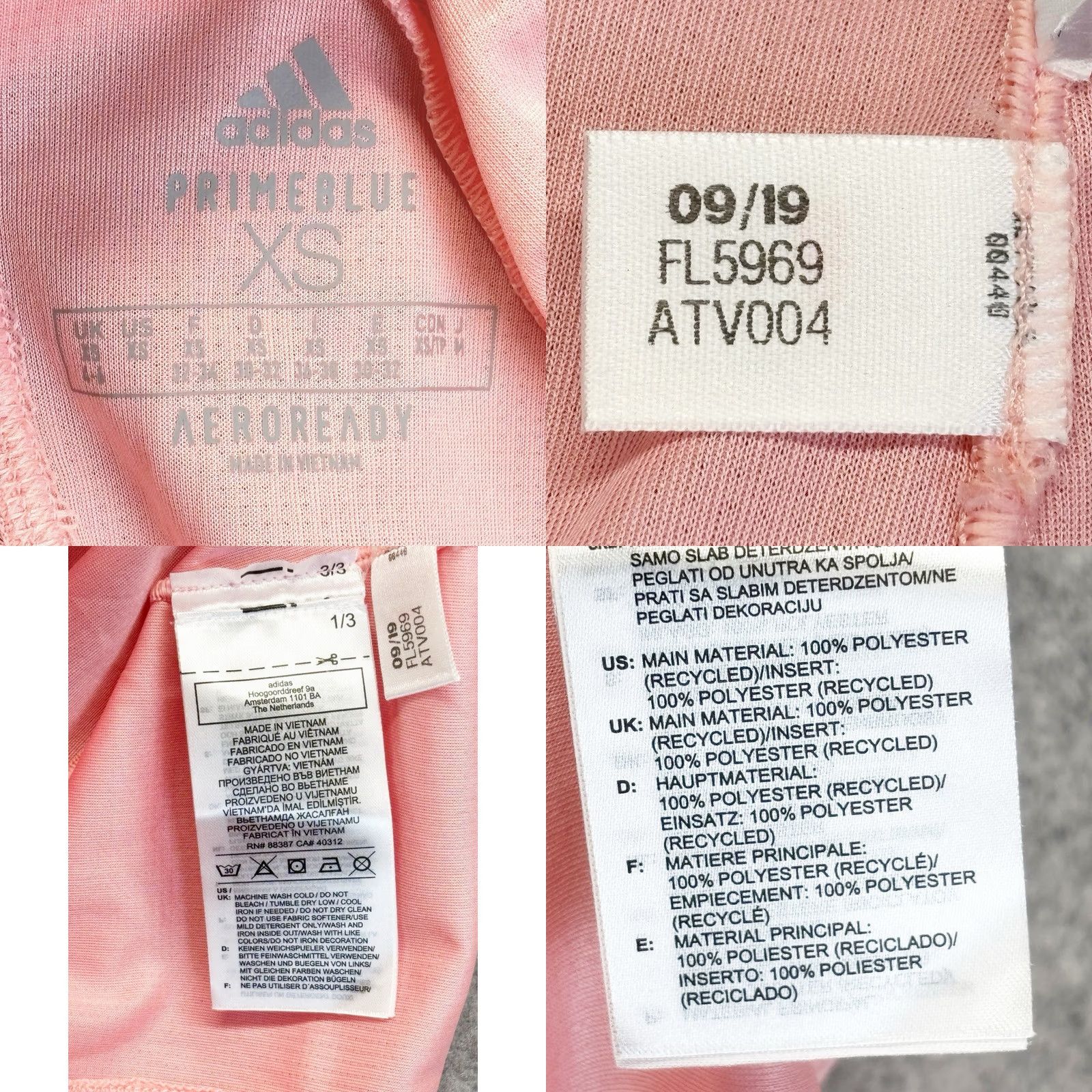 Adidas Adidas T Shirt Primeblue Pink Women’s XS New with Defects Small Pull/Snag Front & Arm Areas Ventless? Size M / US 6-8 / IT 42-44 - 8 Thumbnail