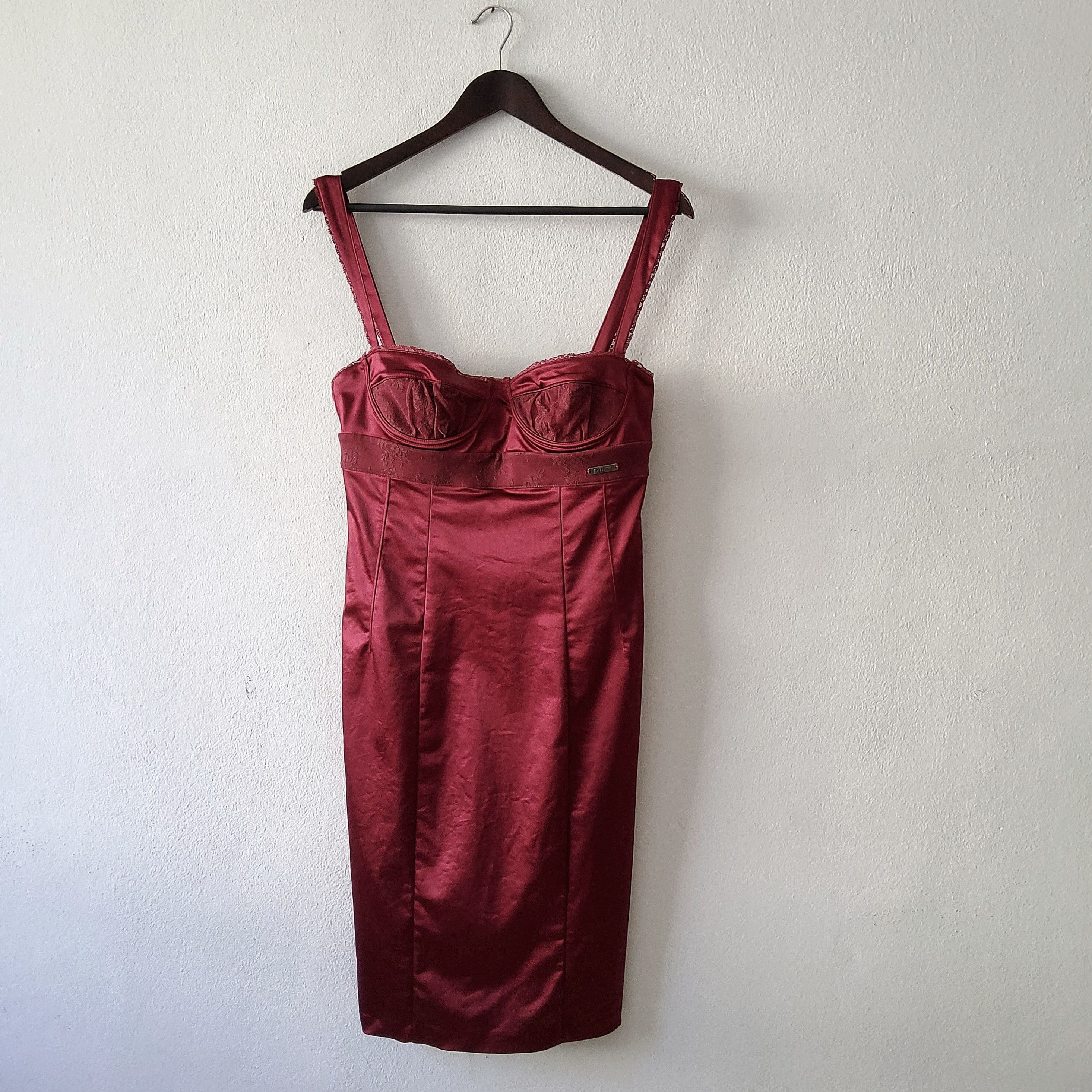 John Galliano John Galliano vintage y2k silky lace trim bustier dress Size L / US 10 / IT 46 - 3 Thumbnail