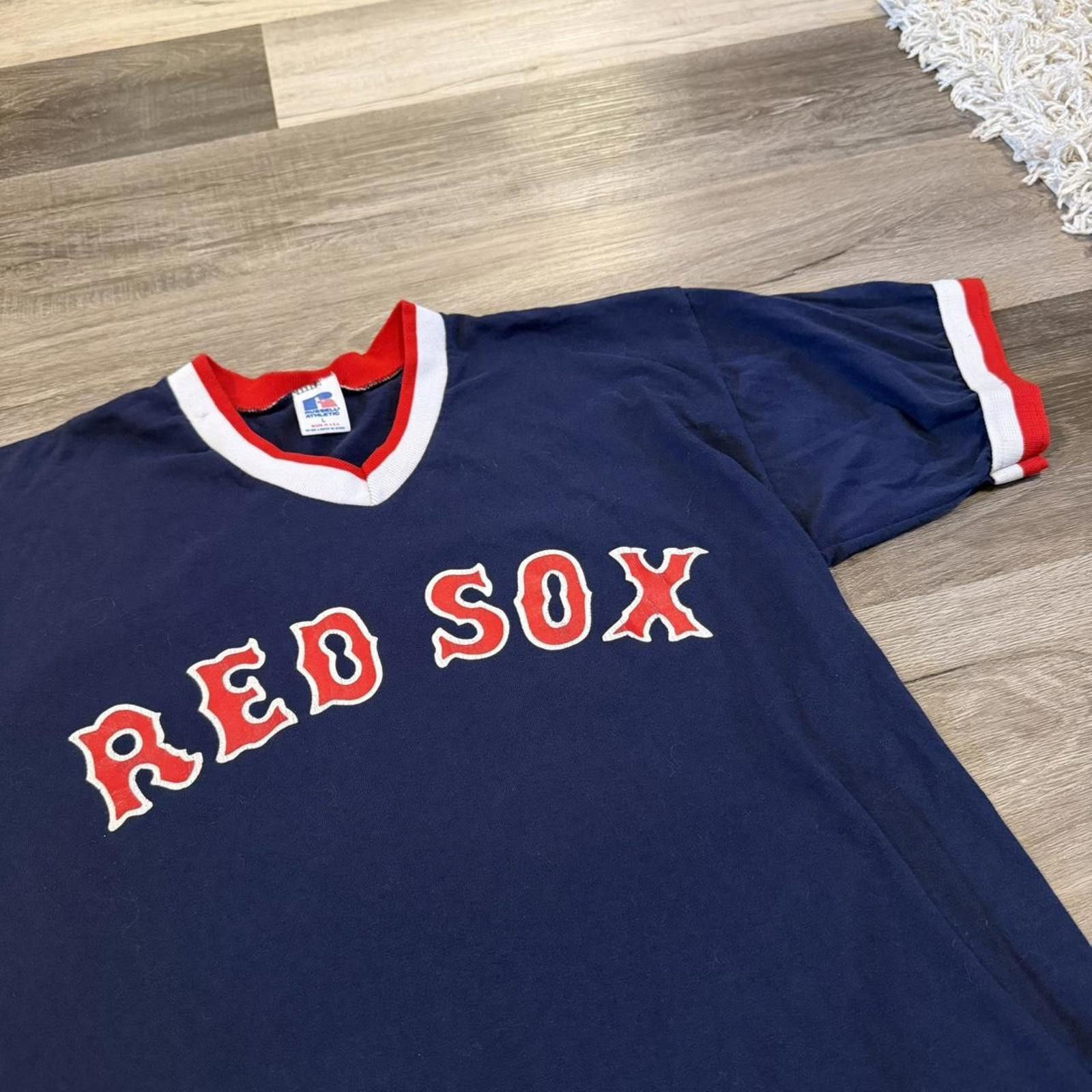 Russell Athletic Vintage Boston Red Sox Russell athletic jersey t shirt 90s Size US L / EU 52-54 / 3 - 1 Thumbnail