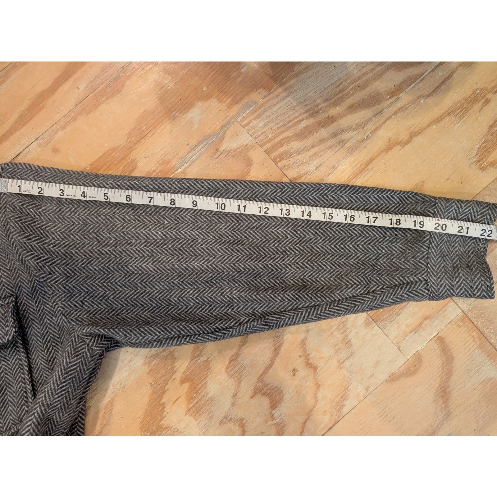 The Unbranded Brand Lds M 8-10 Time /Tru Grey & White Polyester Button Jacket Size M / US 6-8 / IT 42-44 - 5 Thumbnail